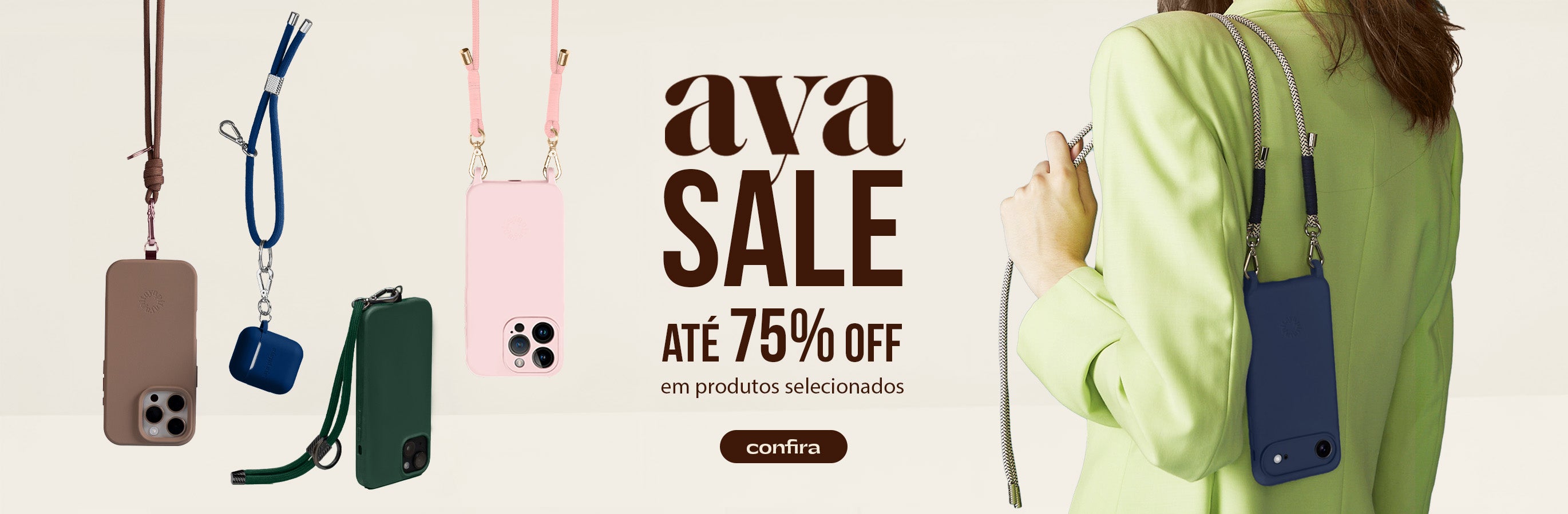 aya sale até 75% OFF em produtos selecionados