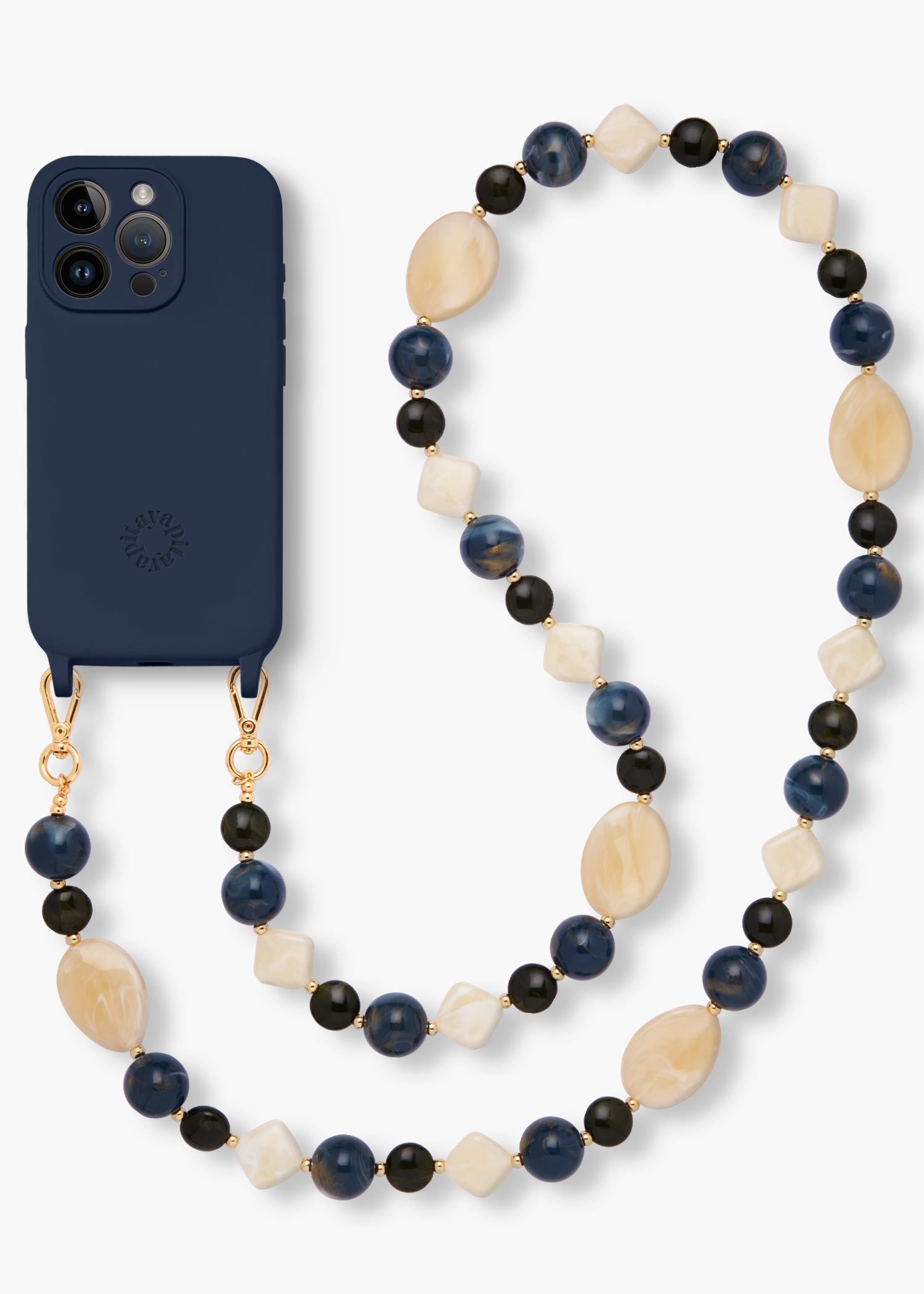 Alça de Pedras Celeste + Case para iPhone