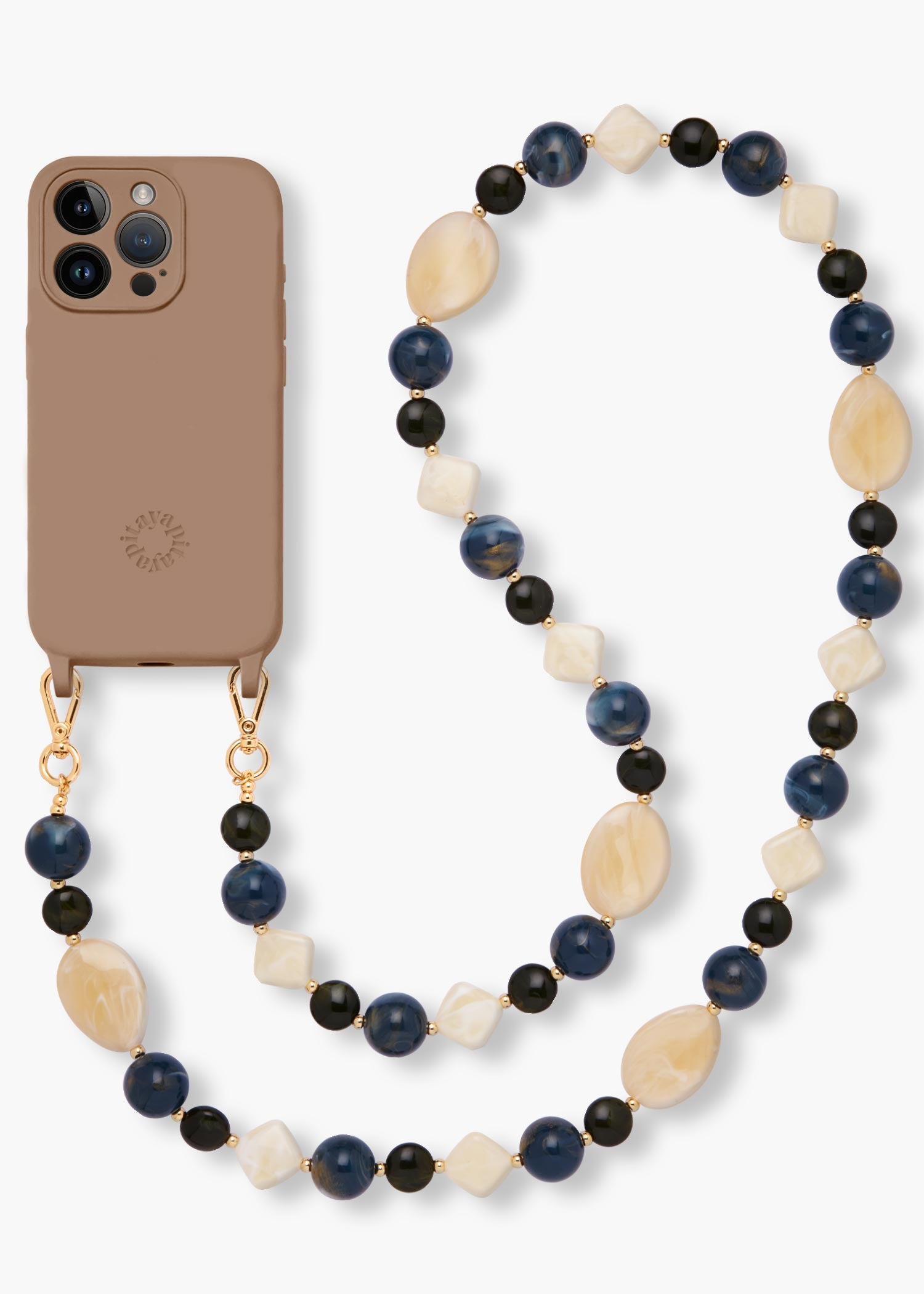Alça de Pedras Celeste + Case para iPhone