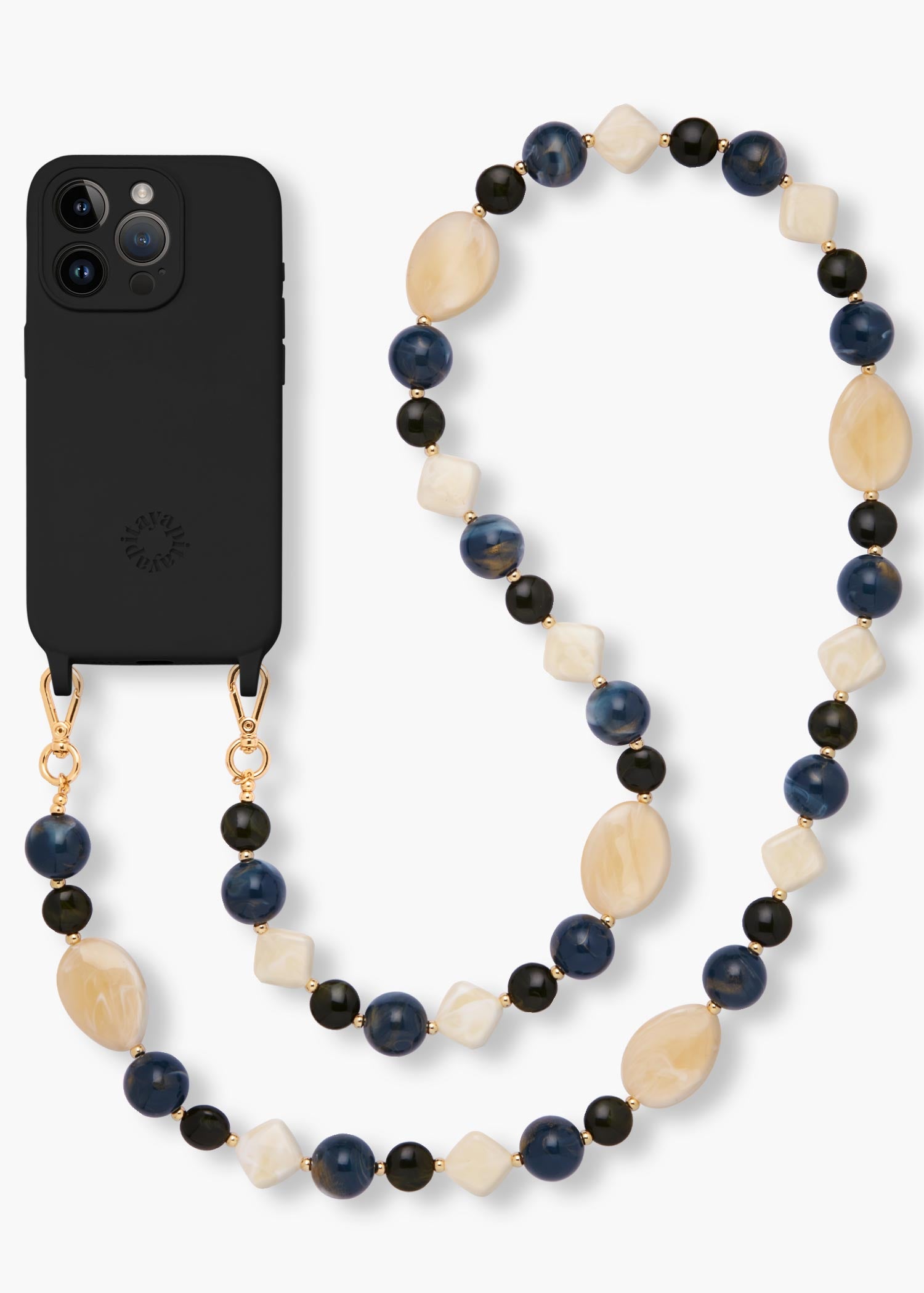 Alça de Pedras Celeste + Case para iPhone