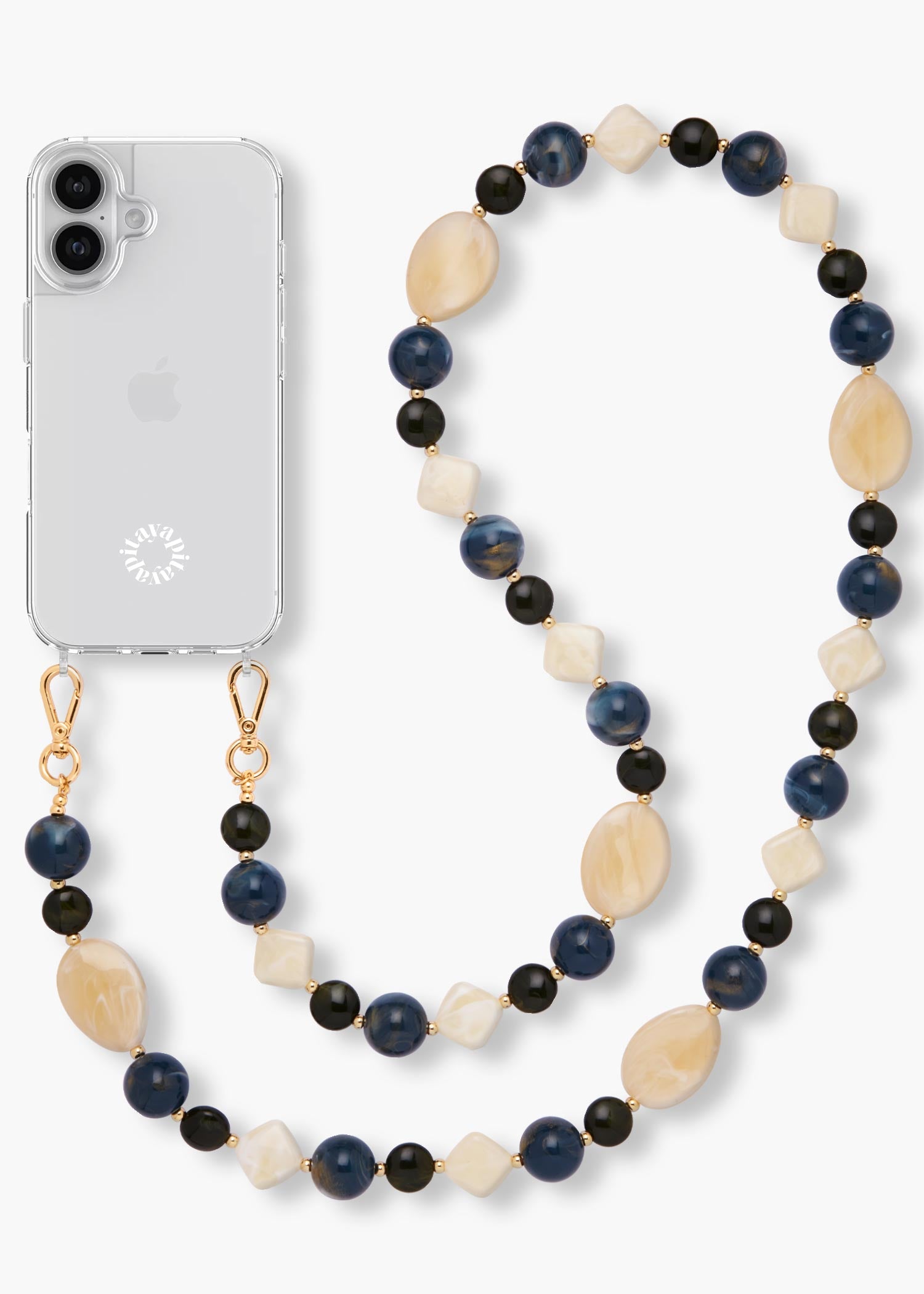 Alça de Pedras Celeste + Case para iPhone