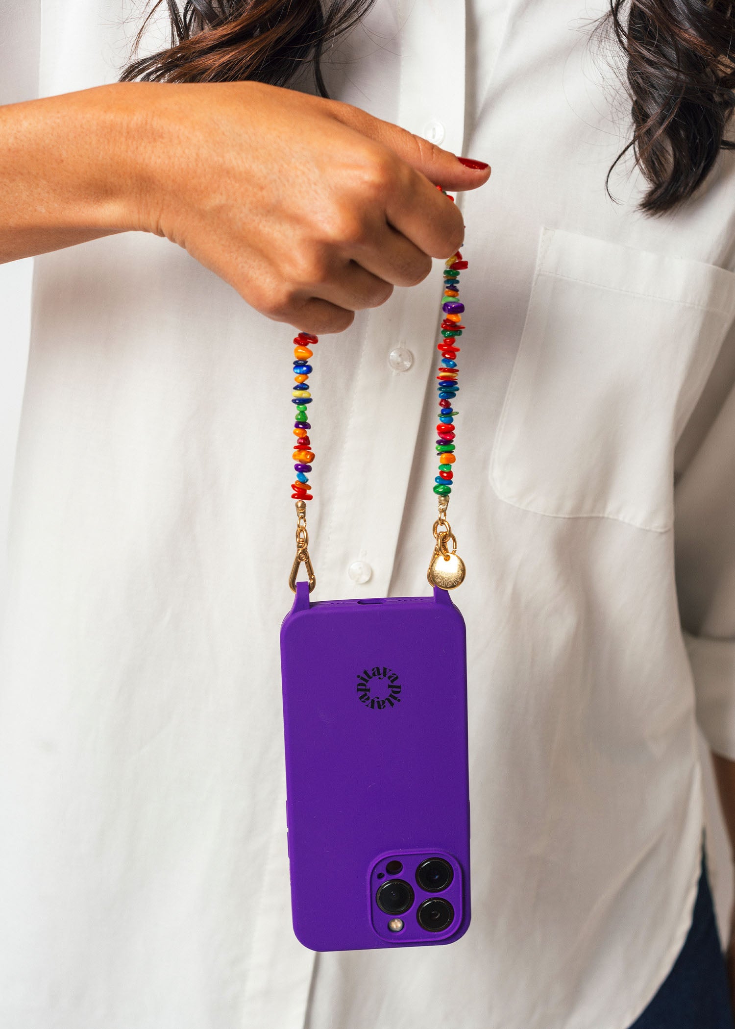 Alça Universal de Mão Madrepérolas Coloridas