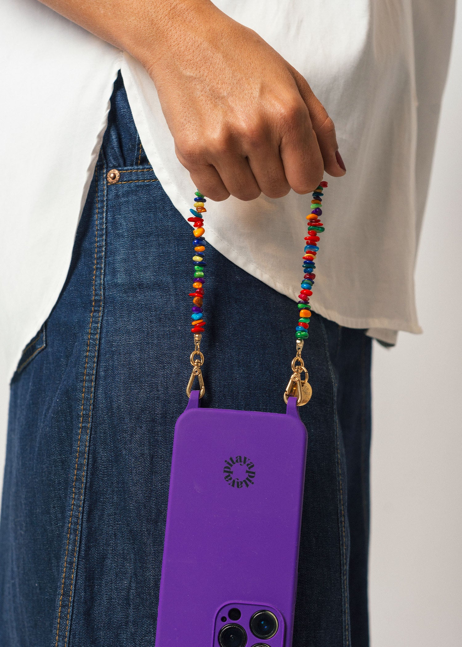 Alça Universal de Mão Madrepérolas Coloridas