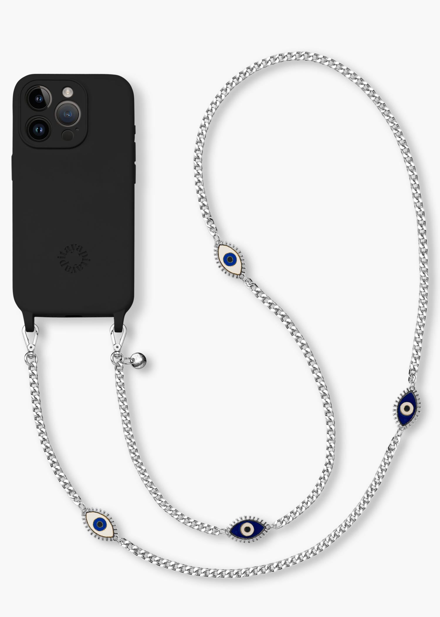Alça Corrente Prata Atena + Case para iPhone