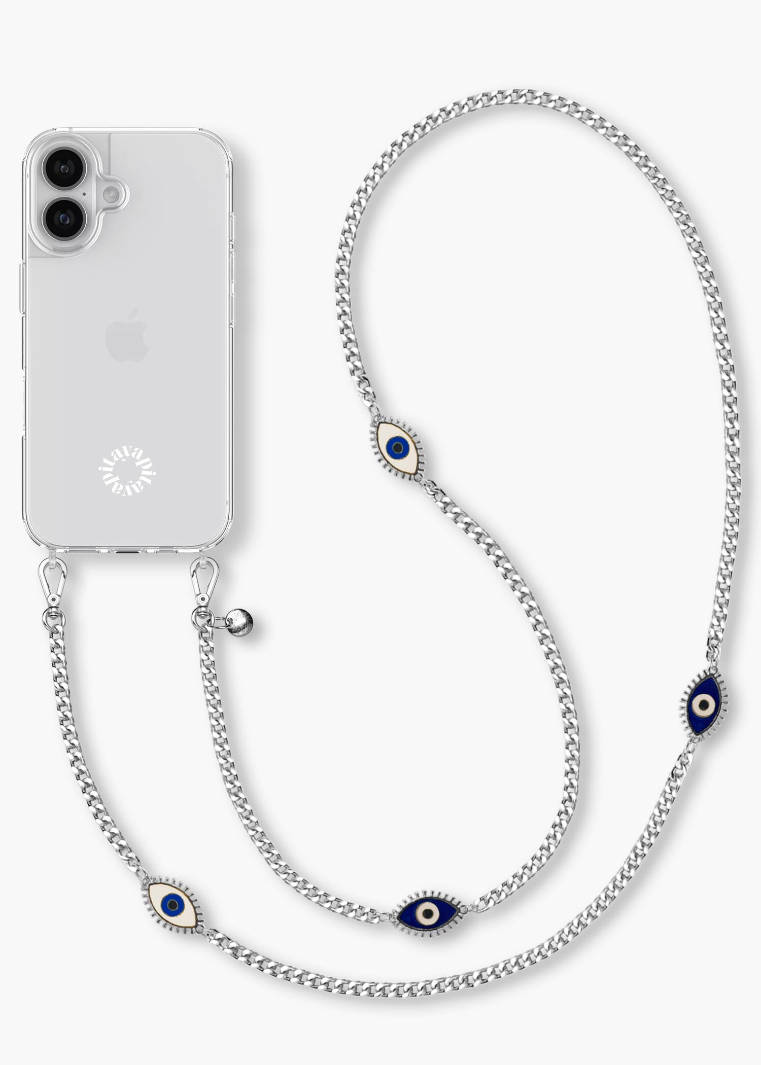 Alça Corrente Prata Atena + Case para iPhone