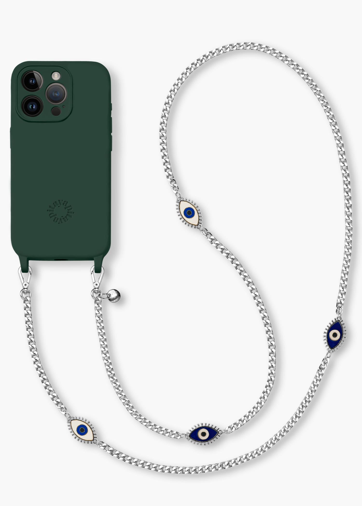 Alça Corrente Prata Atena + Case para iPhone