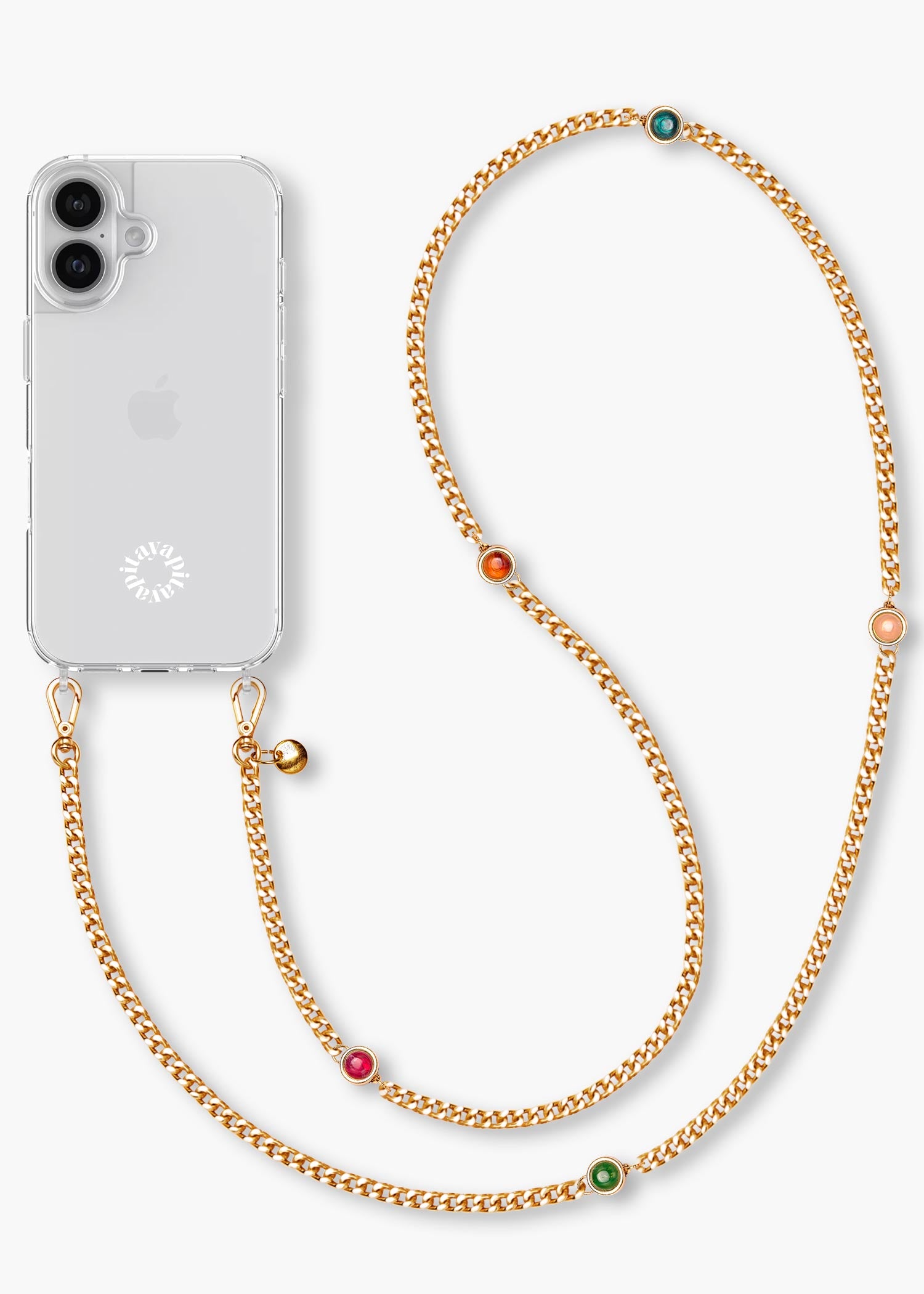 Alça Corrente Dourada Singular Pitaya + Case para iPhone