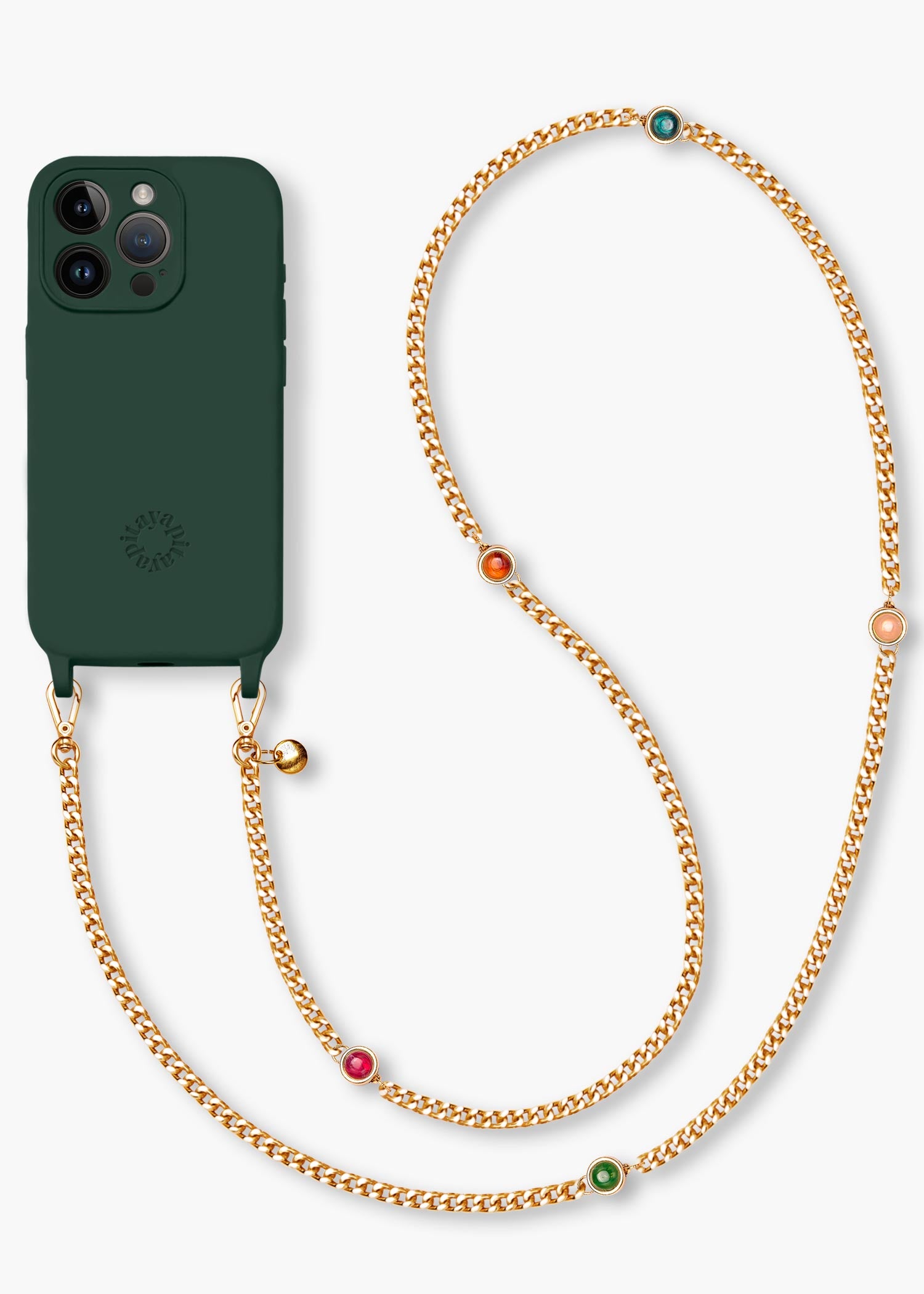 Alça Corrente Dourada Singular Pitaya + Case para iPhone