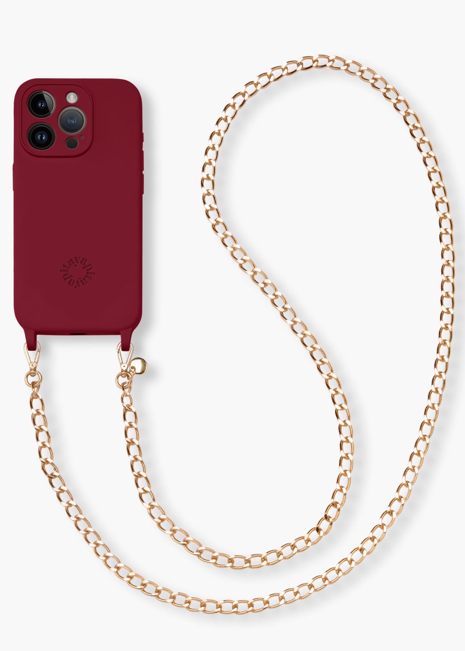 Alça Corrente Dourada G + Case para iPhone