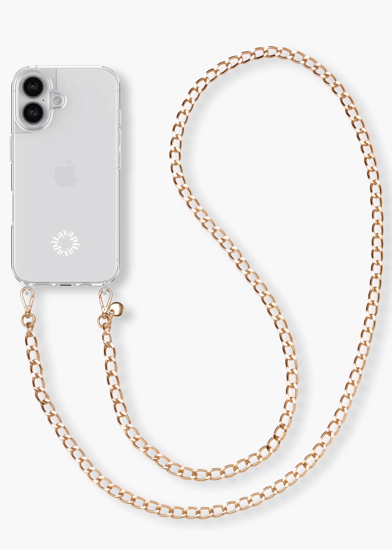 Alça Corrente Dourada G + Case para iPhone