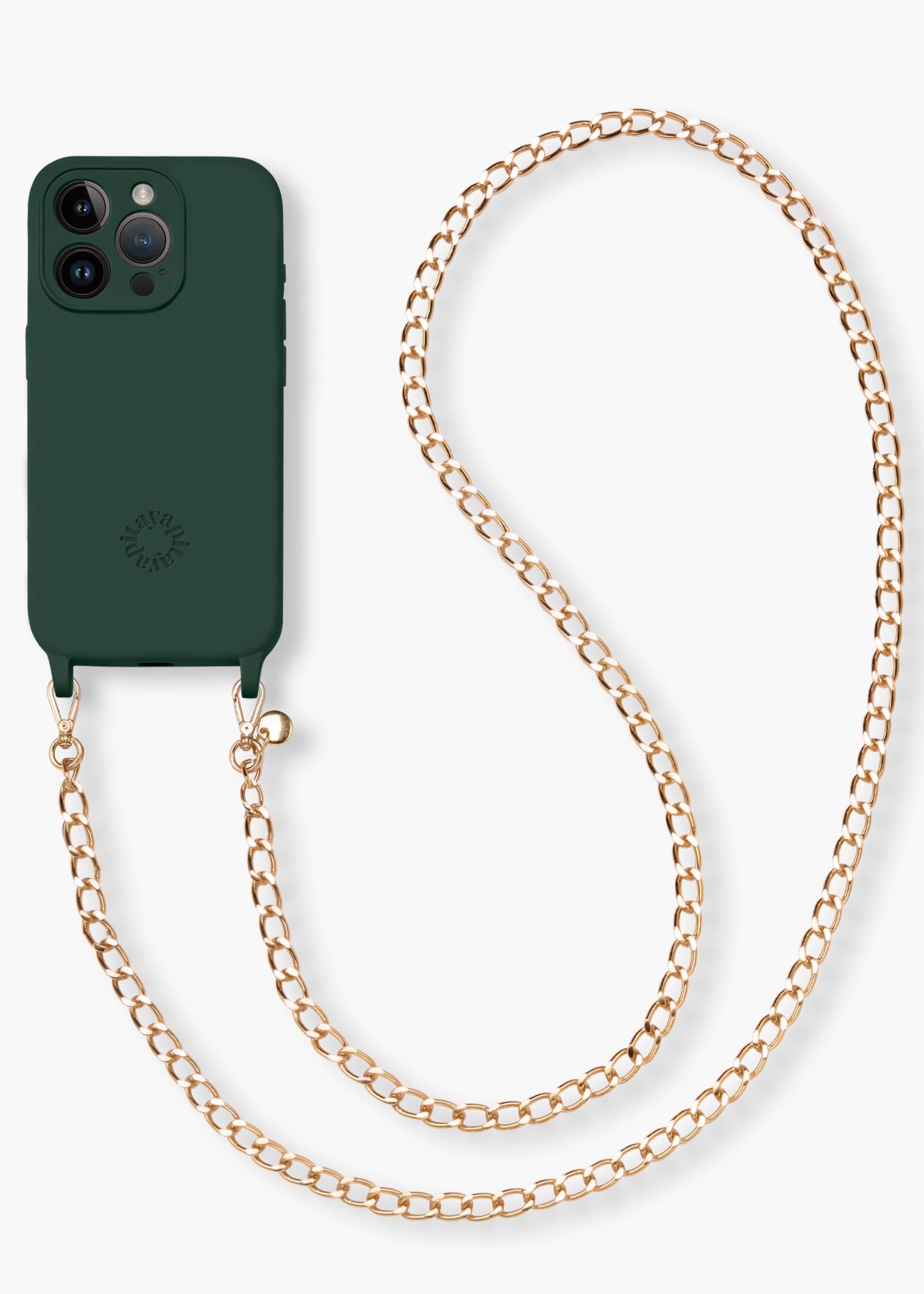 Alça Corrente Dourada G + Case para iPhone