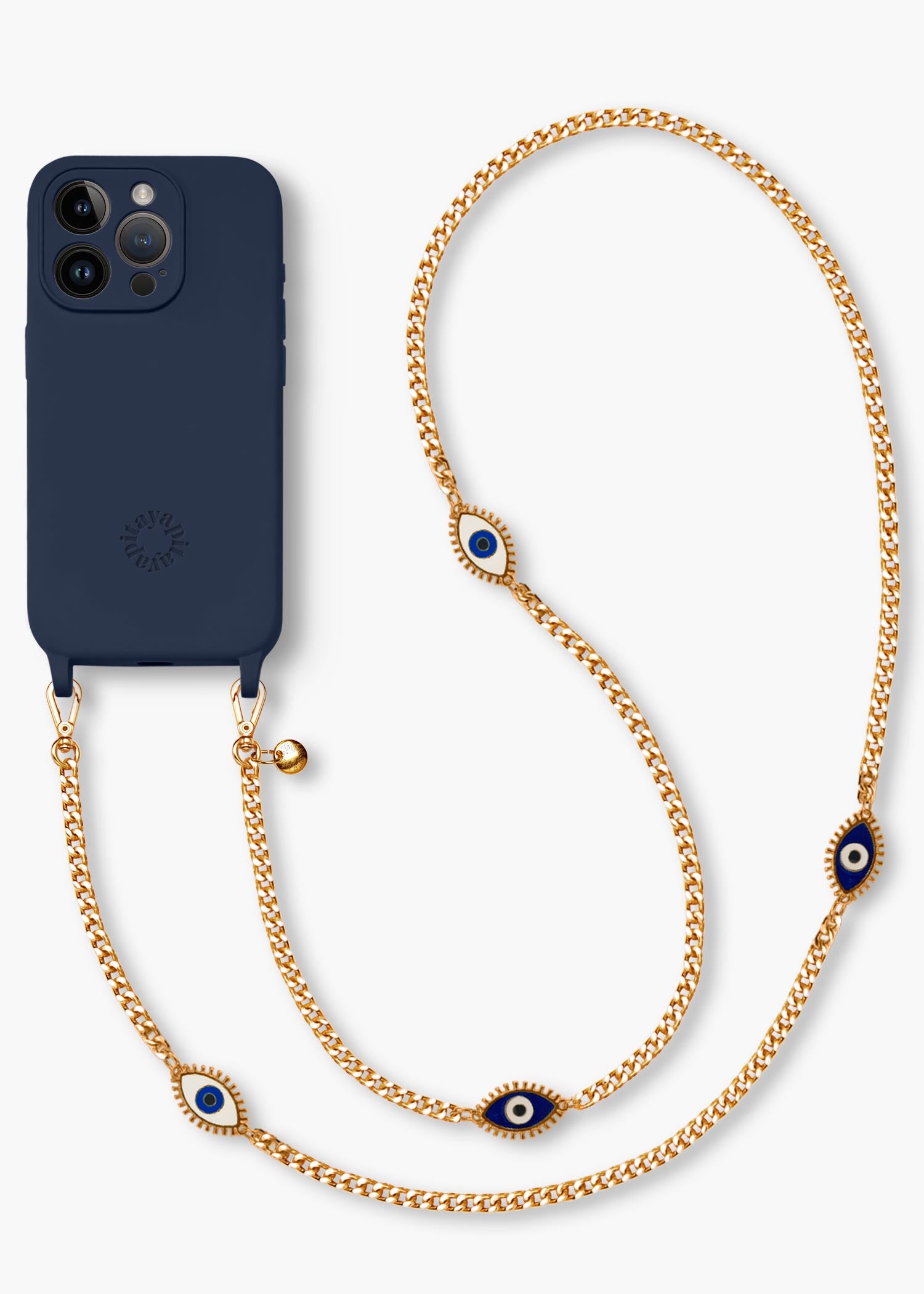 Alça Corrente Dourada Grécia + Case para iPhone