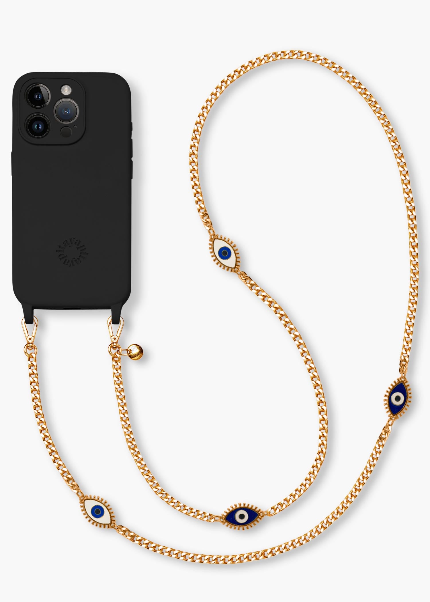 Alça Corrente Dourada Grécia + Case para iPhone