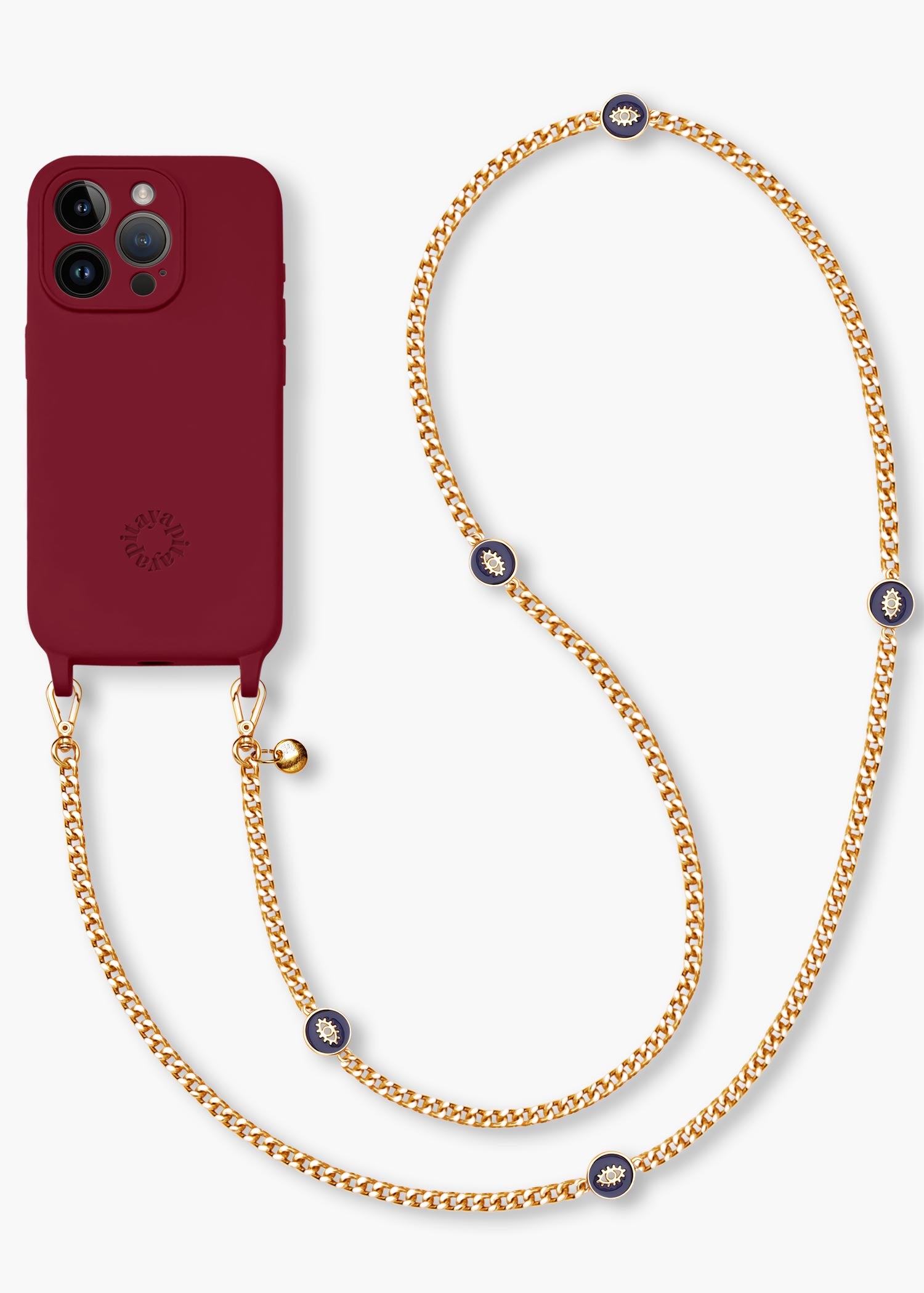 Alça Corrente Dourada Mística + Case para iPhone