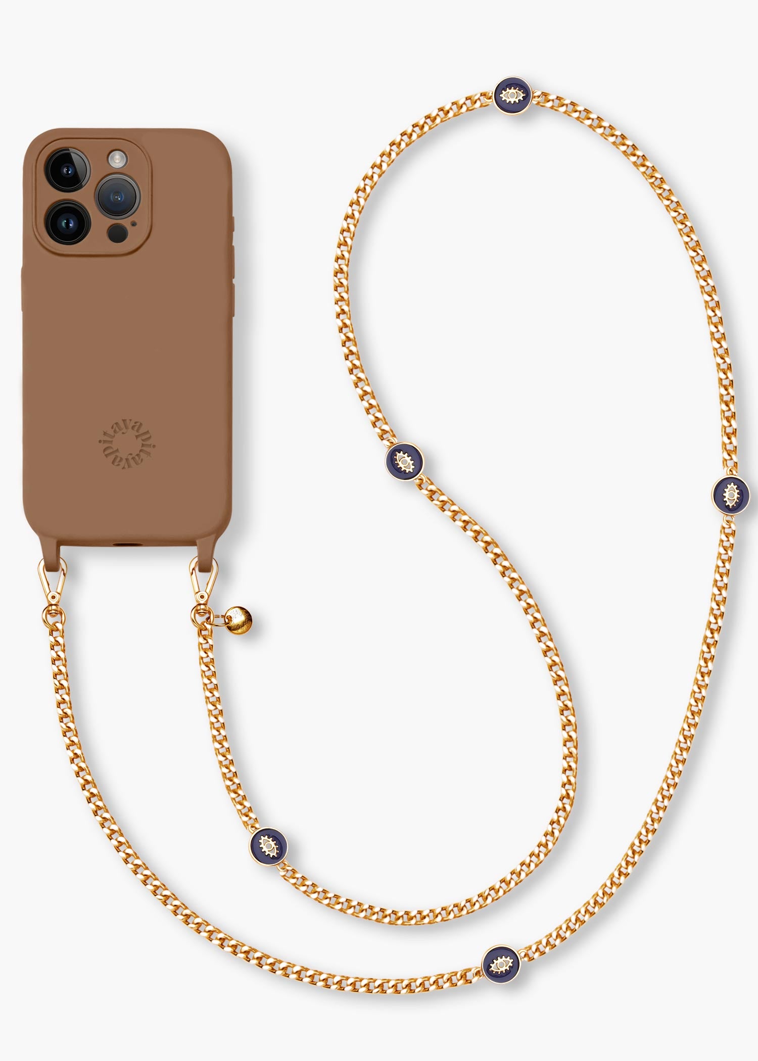 Alça Corrente Dourada Mística + Case para iPhone