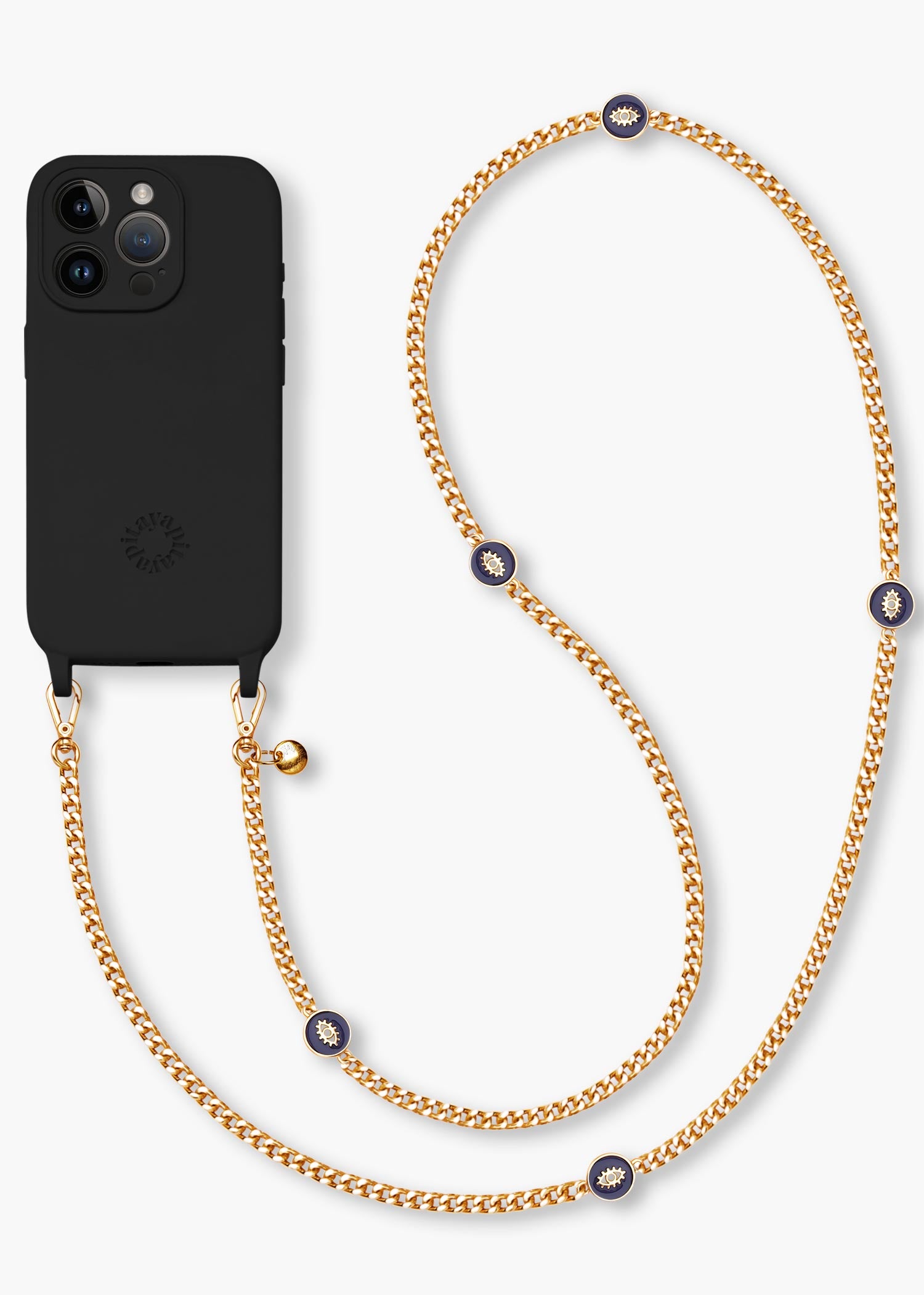 Alça Corrente Dourada Mística + Case para iPhone