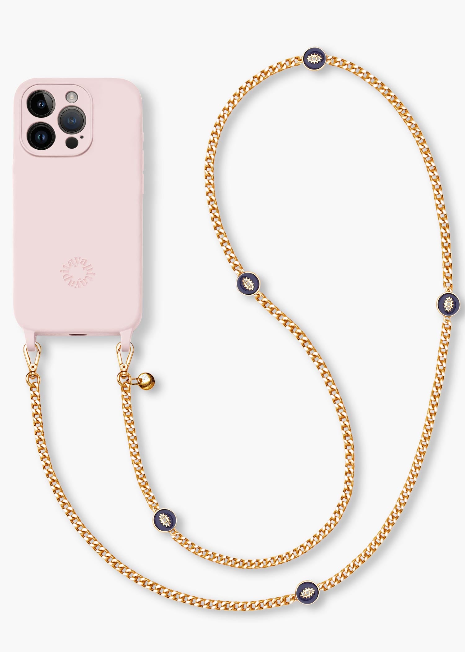 Alça Corrente Dourada Mística + Case para iPhone