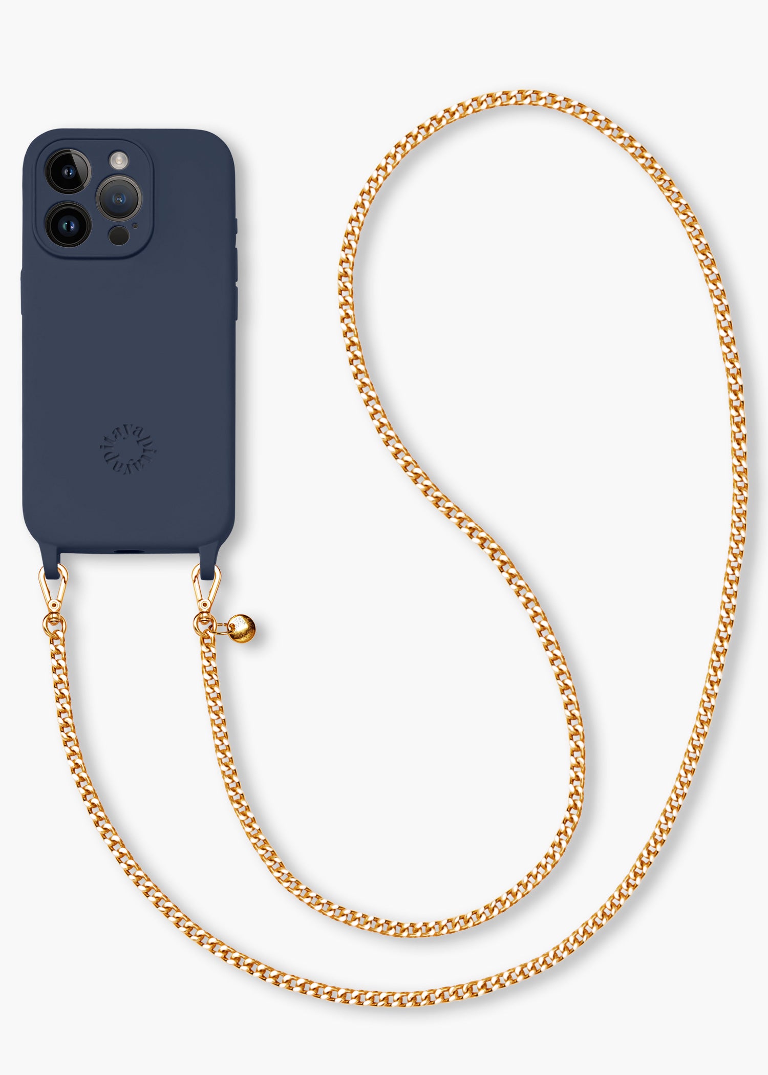 Alça Corrente Dourada + Case para iPhone