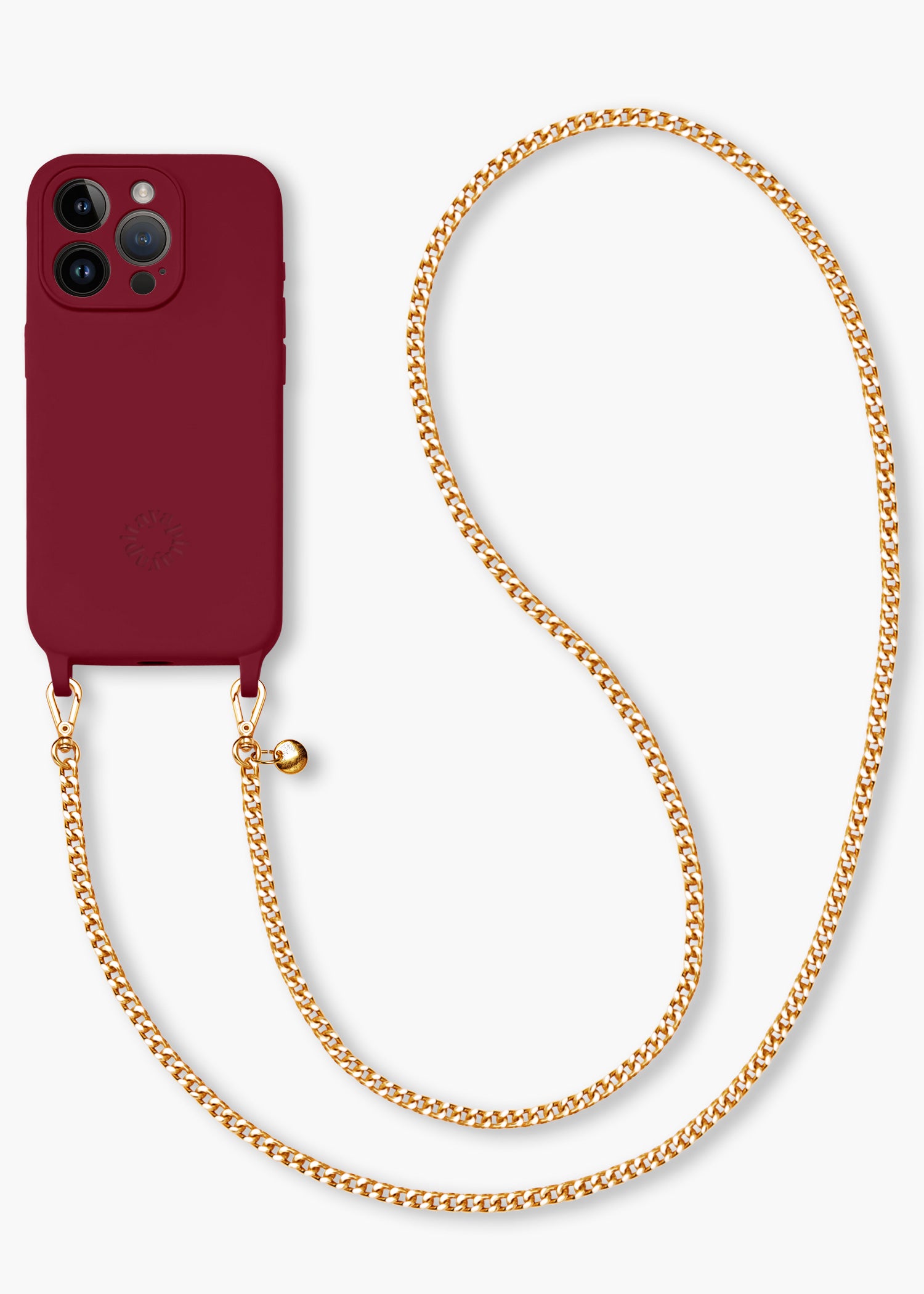 Alça Corrente Dourada + Case para iPhone