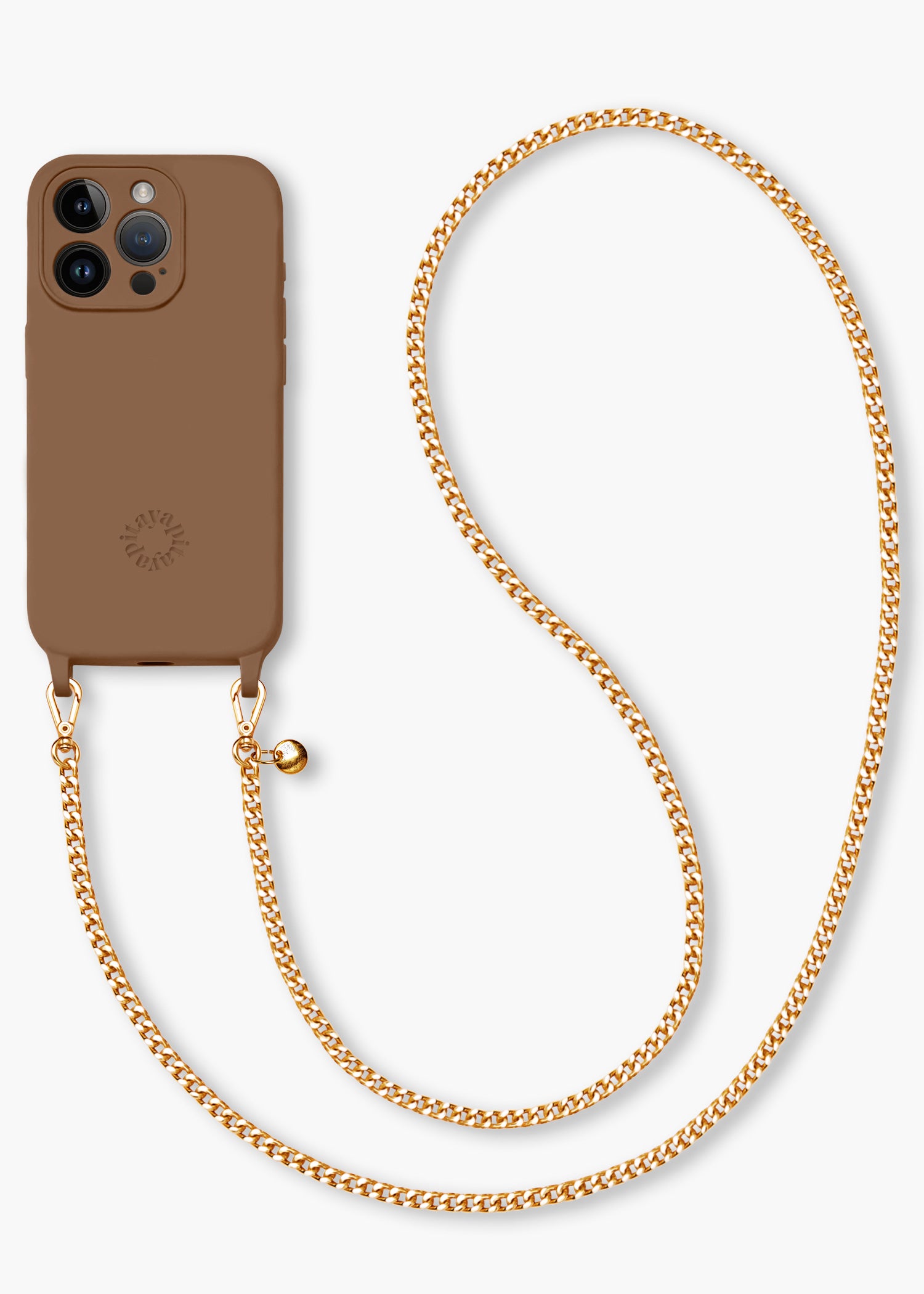 Alça Corrente Dourada + Case para iPhone