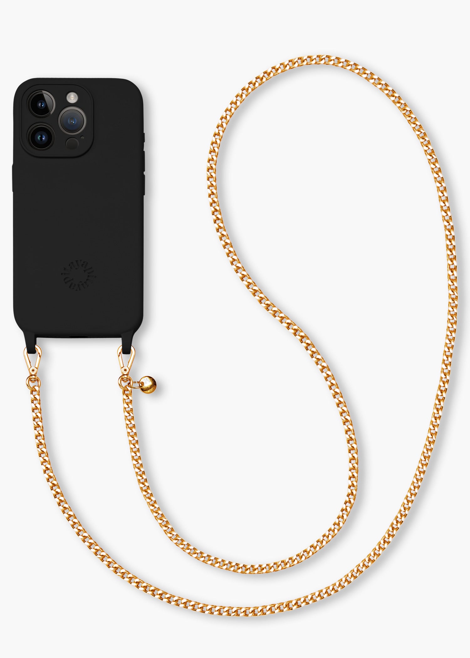 Alça Corrente Dourada + Case para iPhone