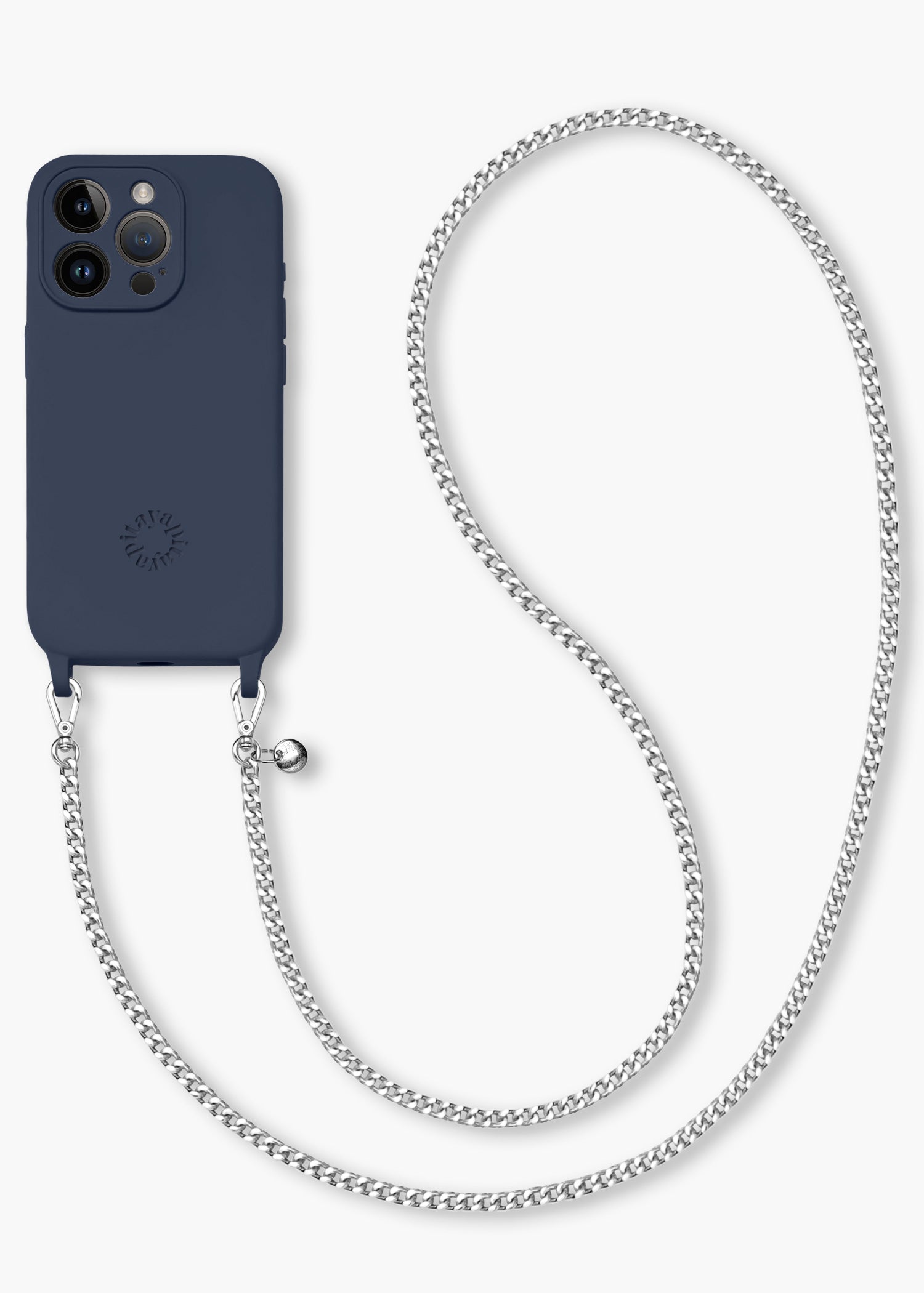 Alça Corrente Prata + Case para iPhone