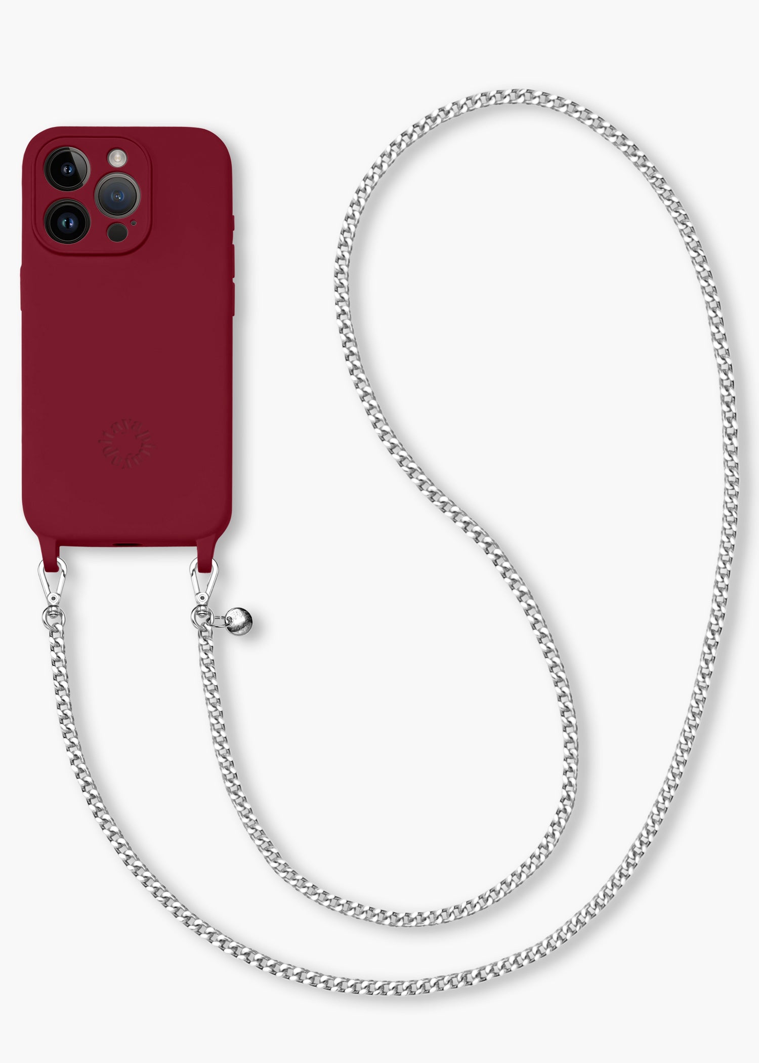 Alça Corrente Prata + Case para iPhone