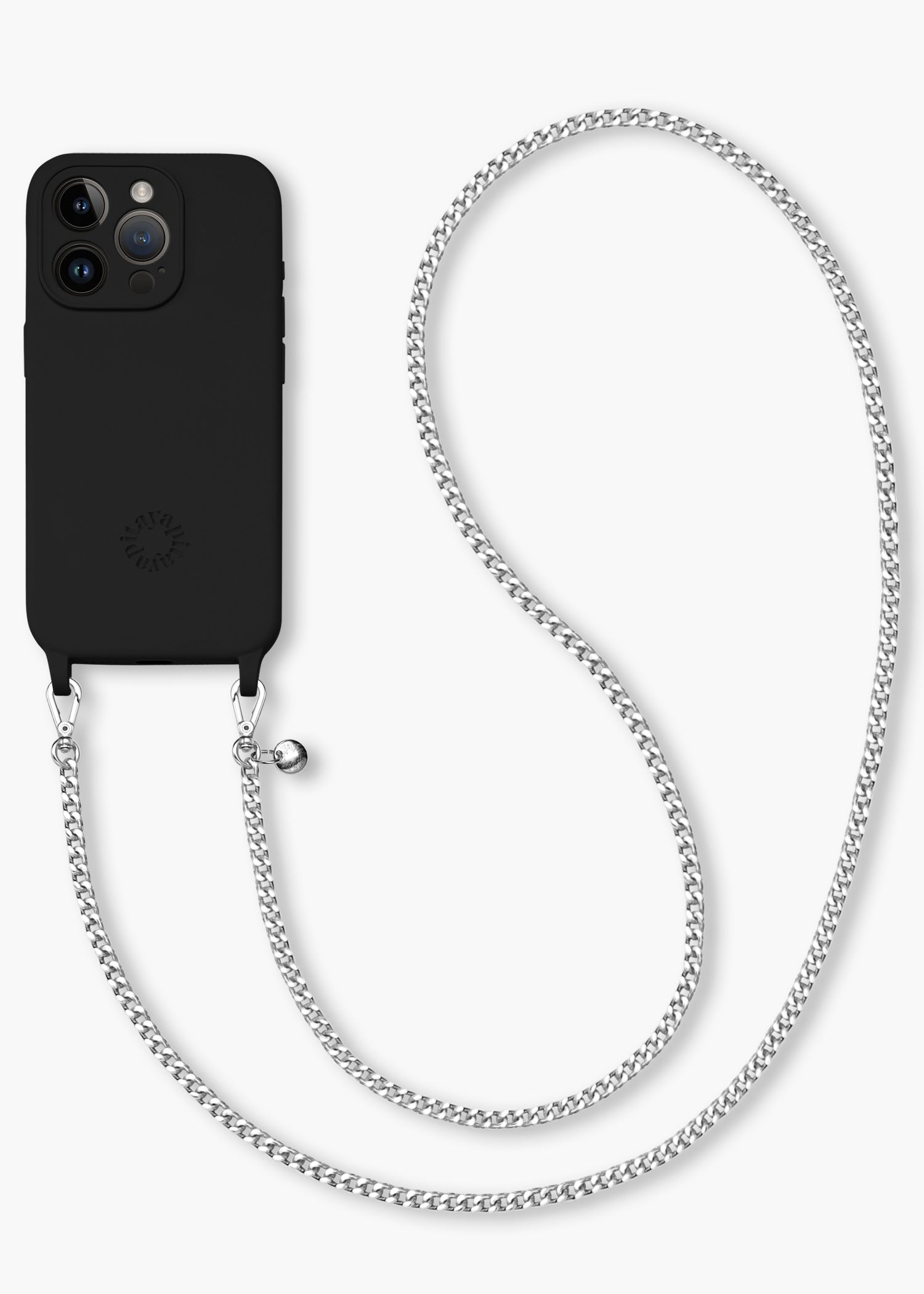 Alça Corrente Prata + Case para iPhone