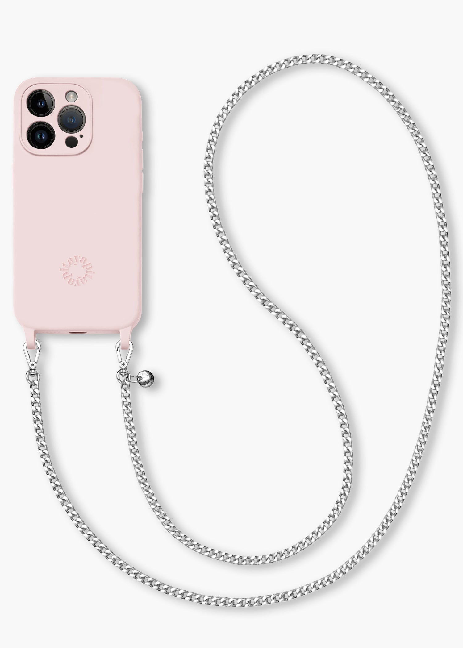 Alça Corrente Prata + Case para iPhone