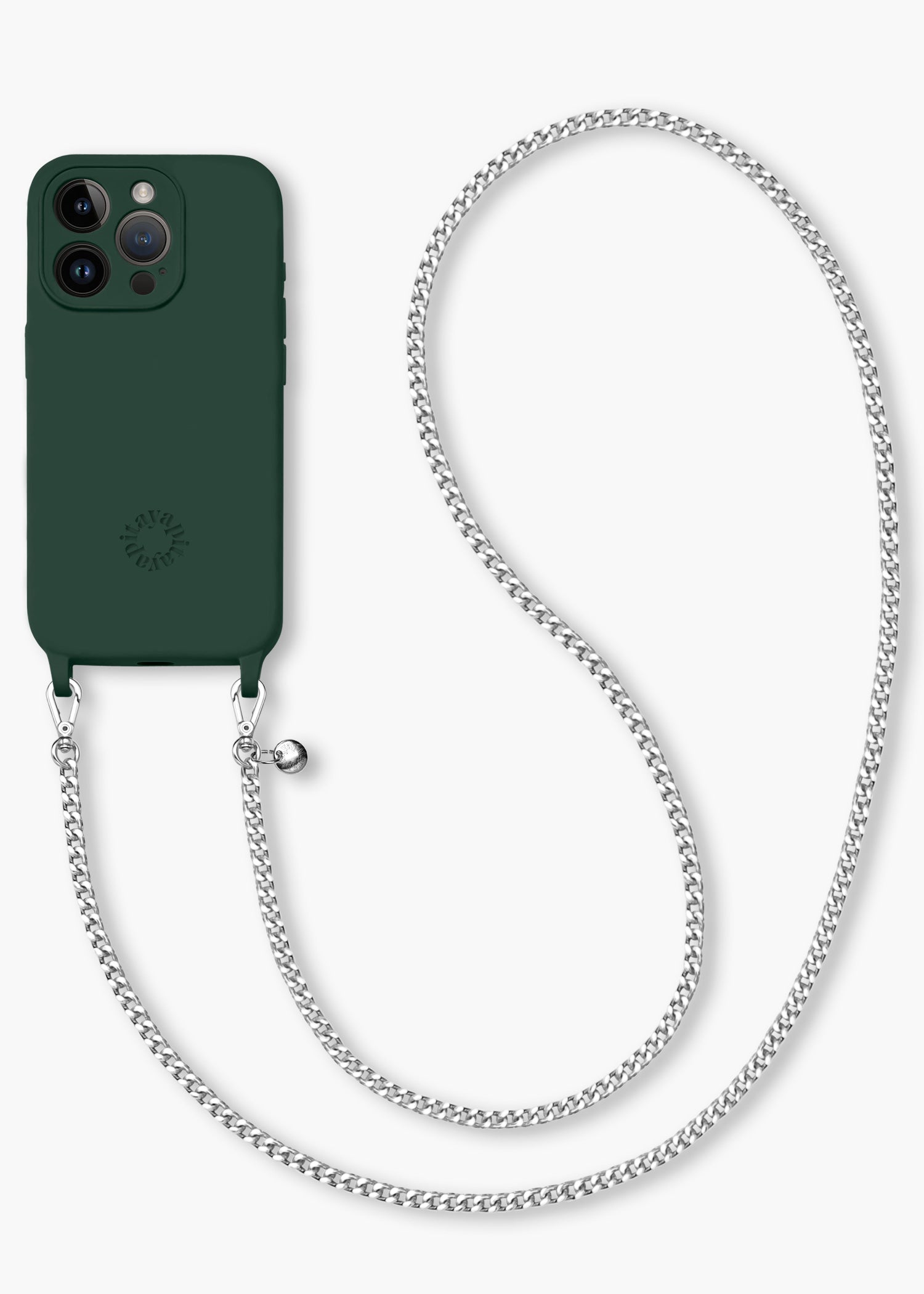 Alça Corrente Prata + Case para iPhone