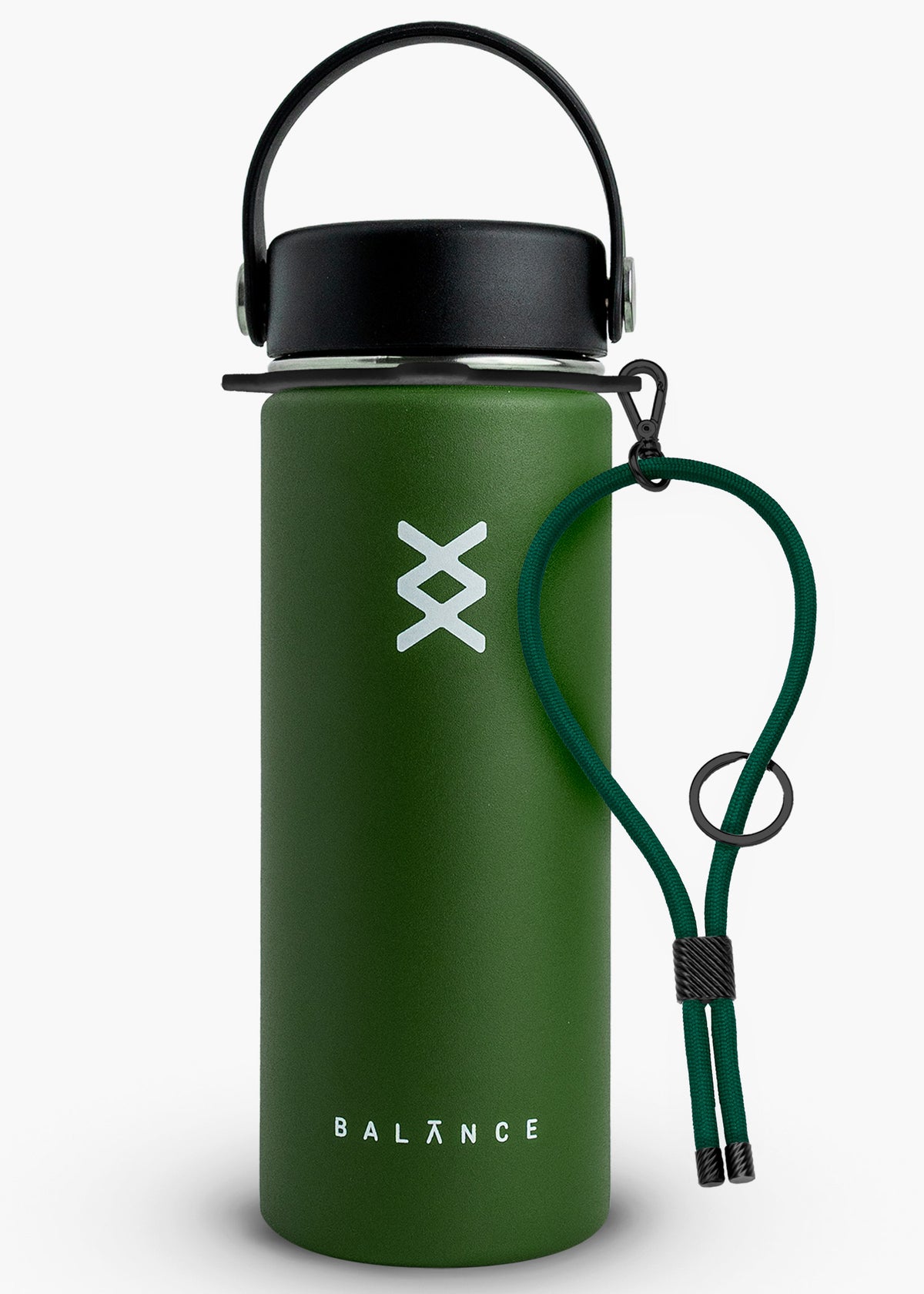 Garrafa Térmica Balance Verde 530ml + Alça de Mão