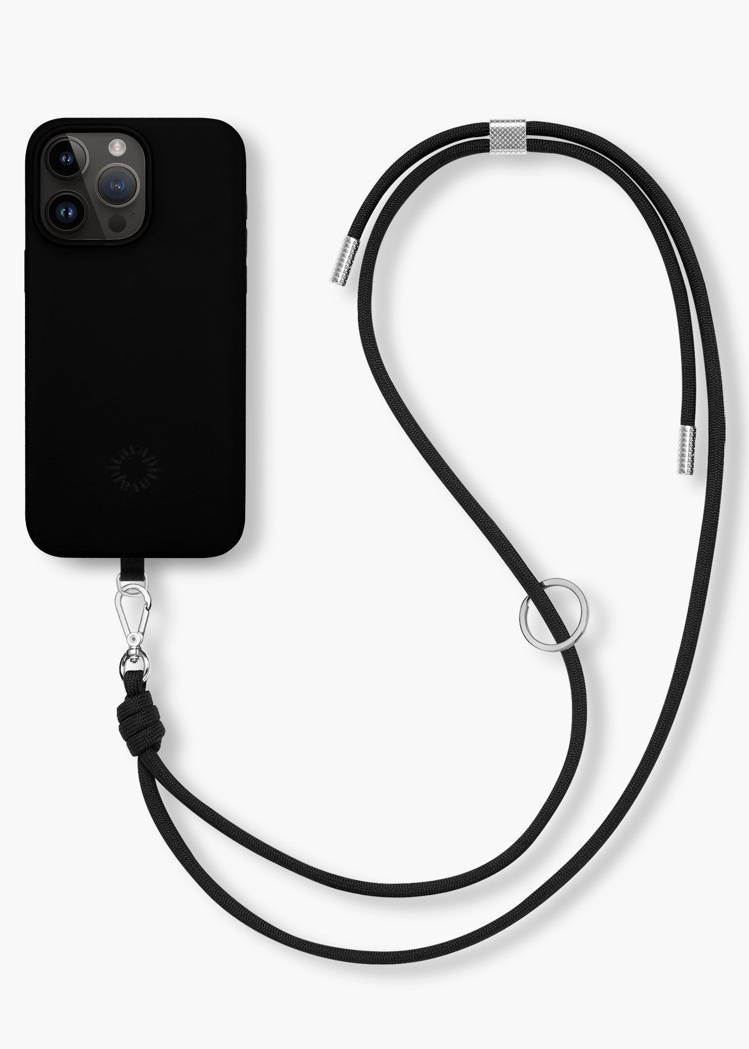 Alça Universal Preta + Case Preta para iPhone