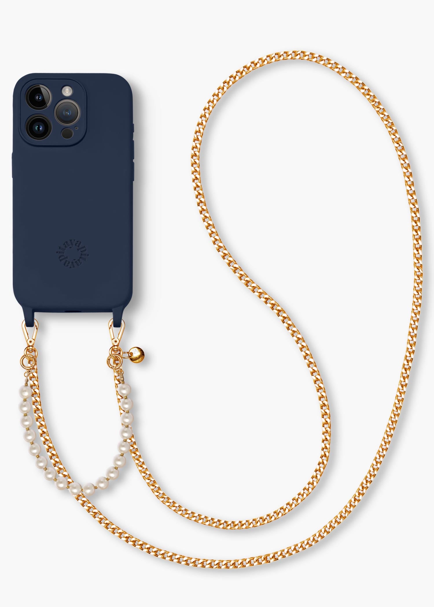 Alça Corrente e Pérolas 3 em 1 + Case para iPhone