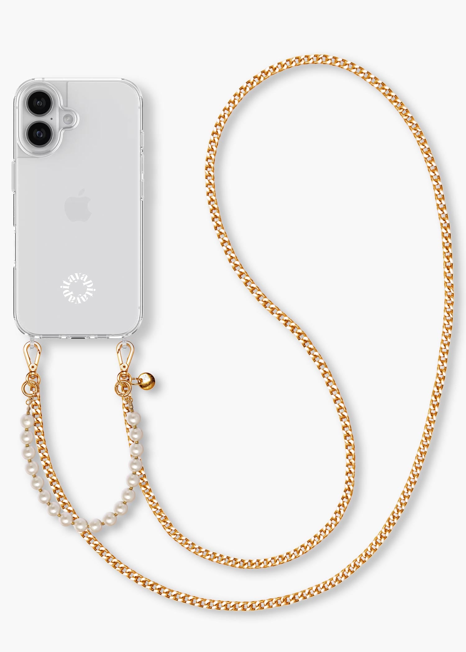 Alça Corrente e Pérolas 3 em 1 + Case para iPhone