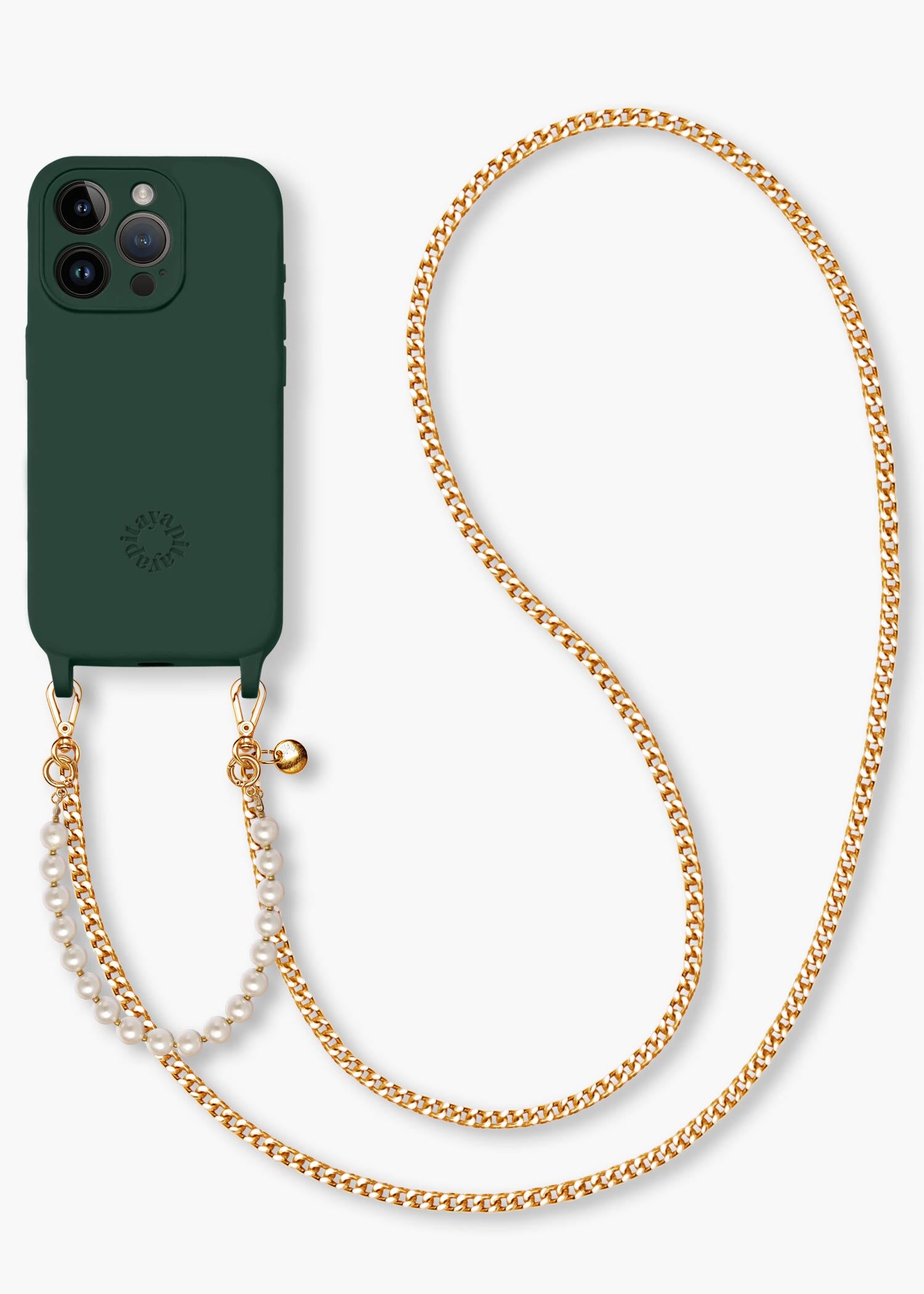Alça Corrente e Pérolas 3 em 1 + Case para iPhone
