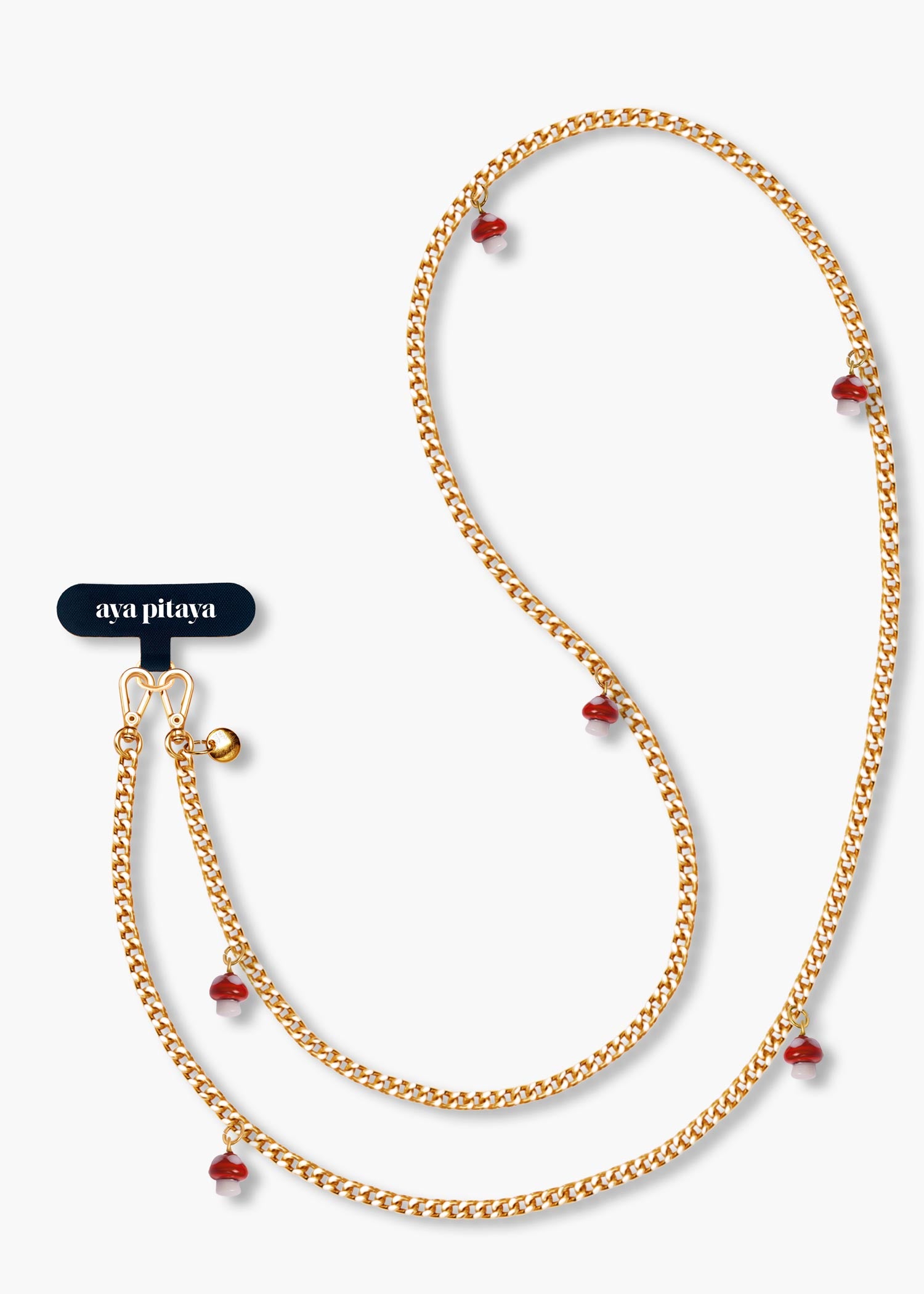 Alça Universal Corrente Dourada Cogumelos