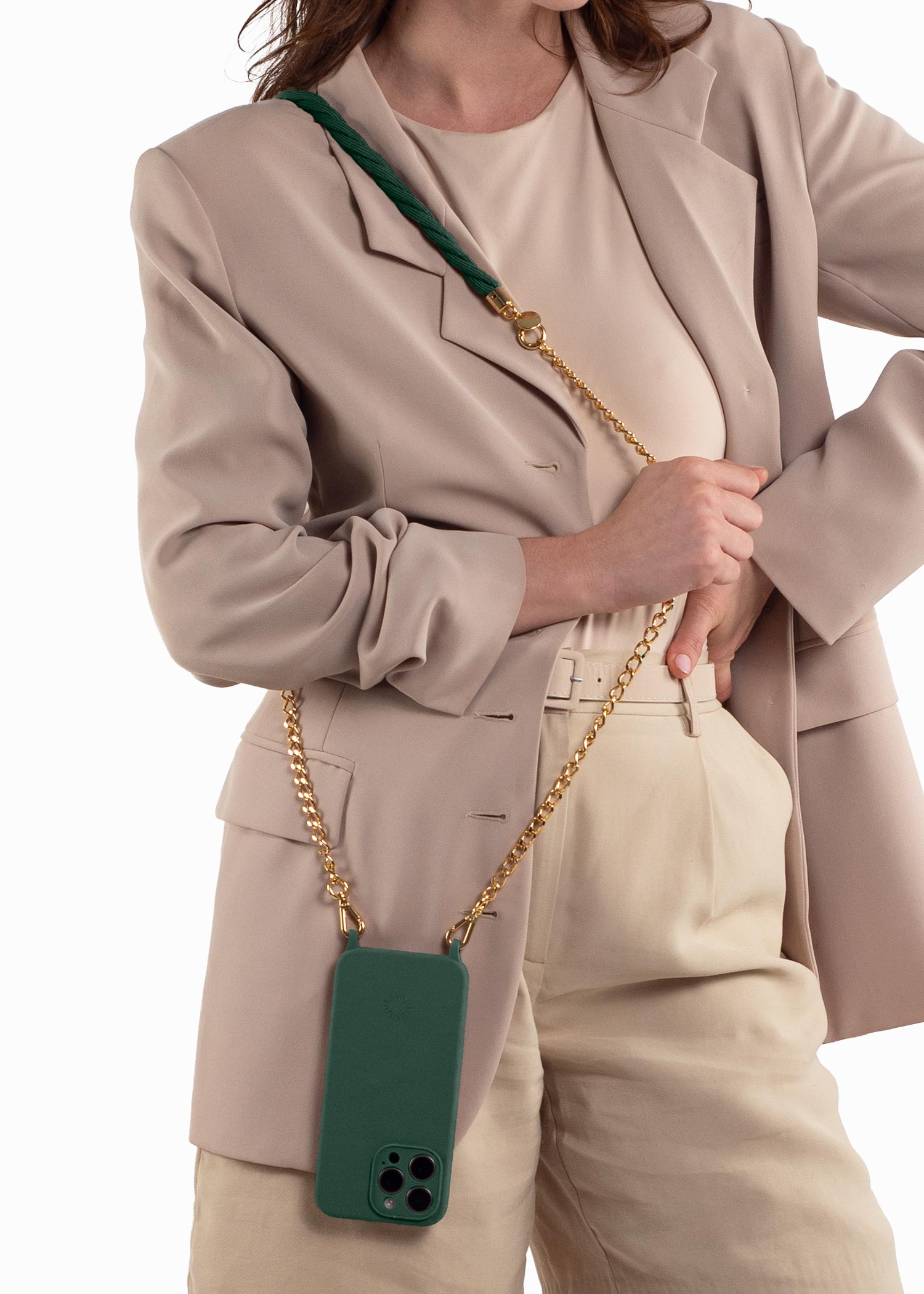 Alça de Mão Leticia + Corrente Extensora de Alça + Case para iPhone