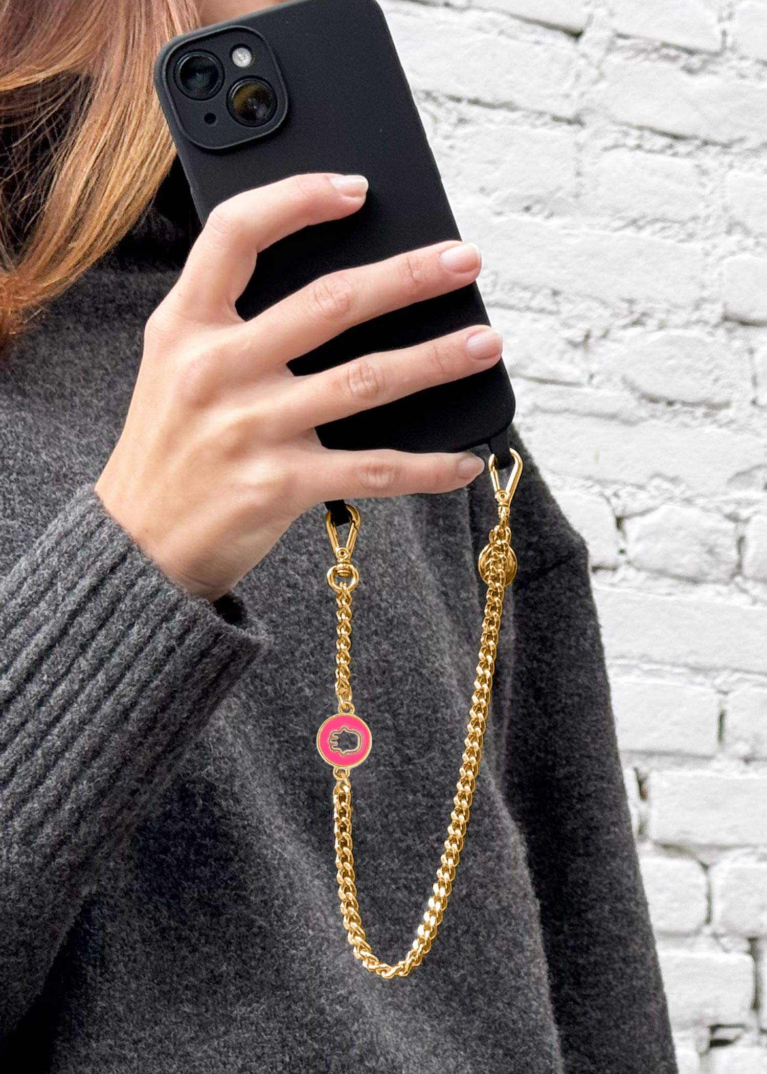 Alça Universal de Mão Corrente Dourada Boa Sorte