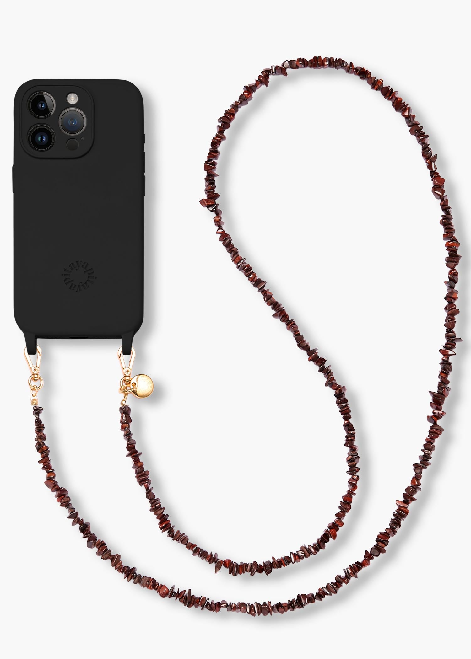 Alça Madrepérolas Café + Case para iPhone