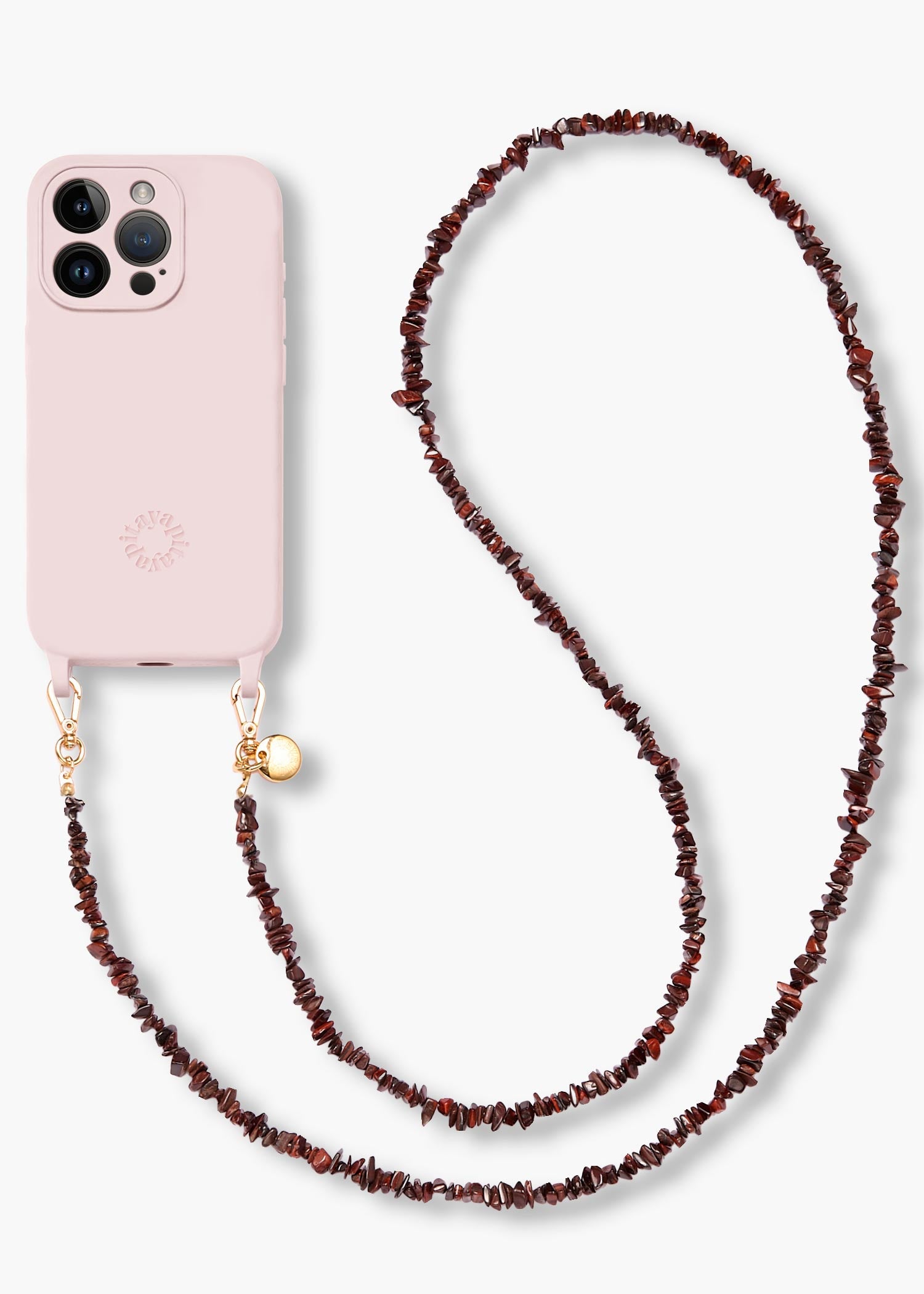 Alça Madrepérolas Café + Case para iPhone