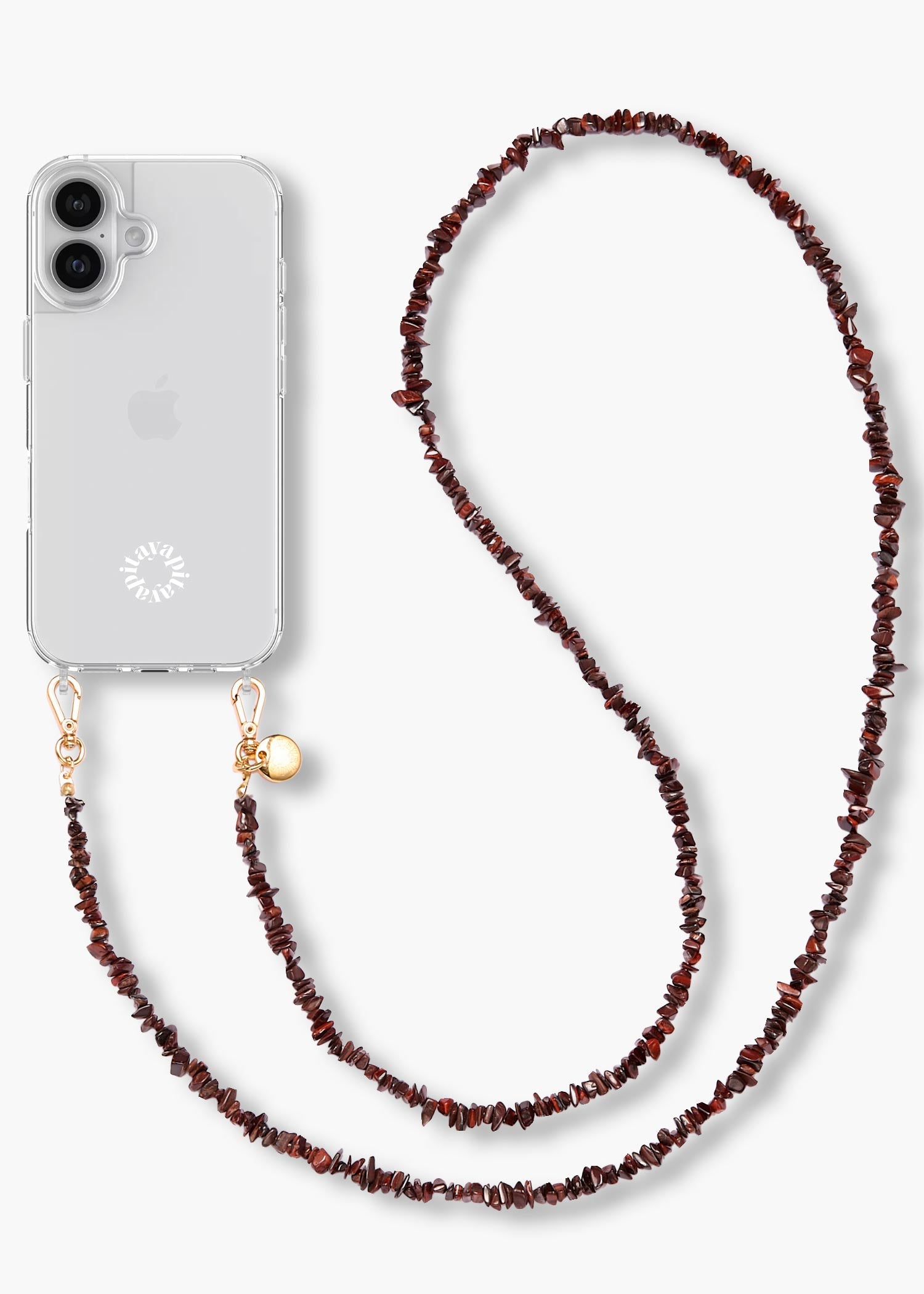 Alça Madrepérolas Café + Case para iPhone