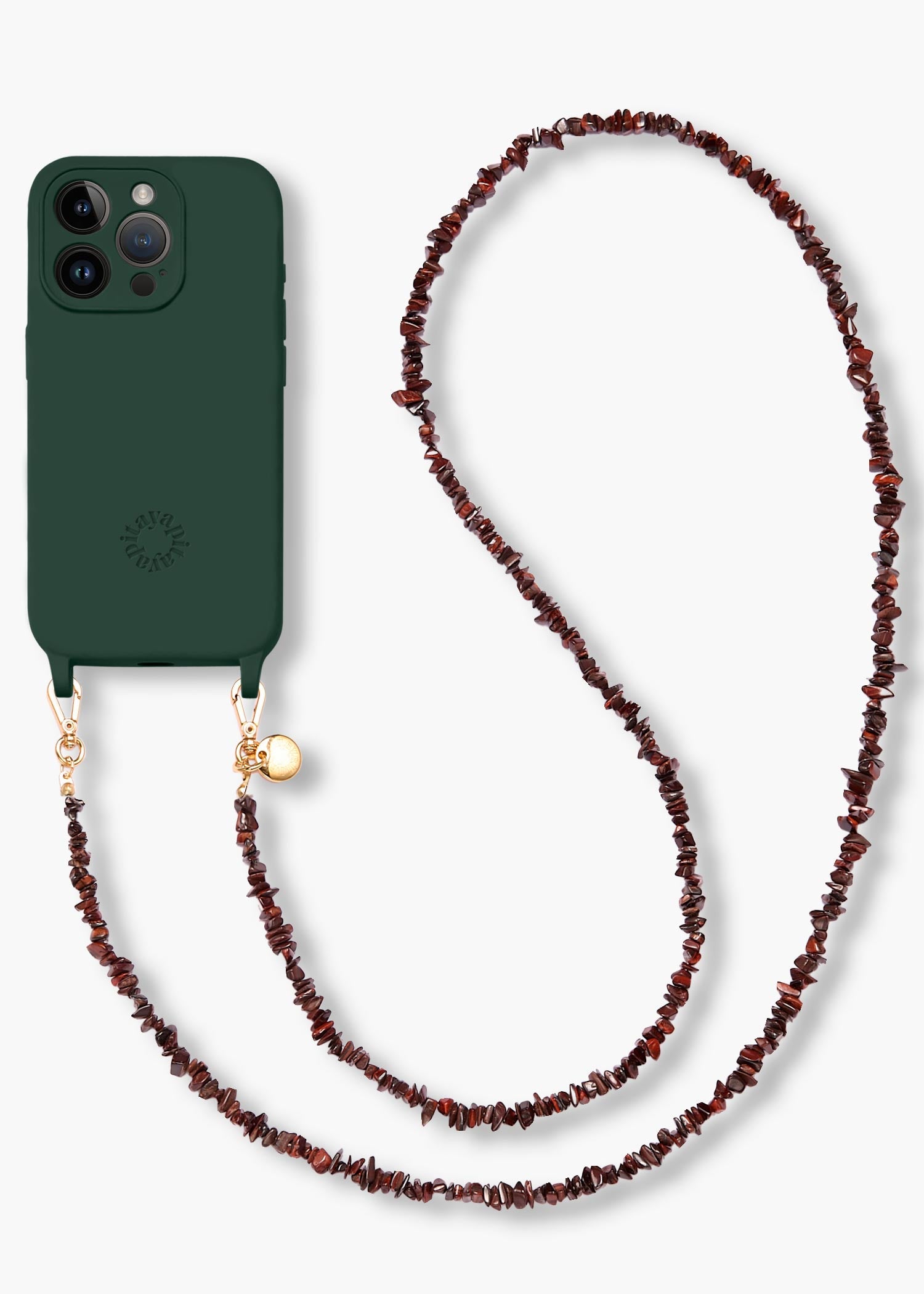 Alça Madrepérolas Café + Case para iPhone