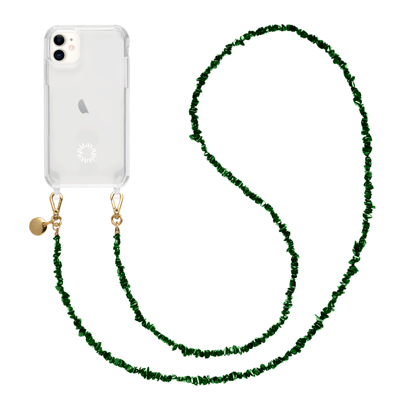 Alça Madrepérolas Verde Floresta + Case para iPhone