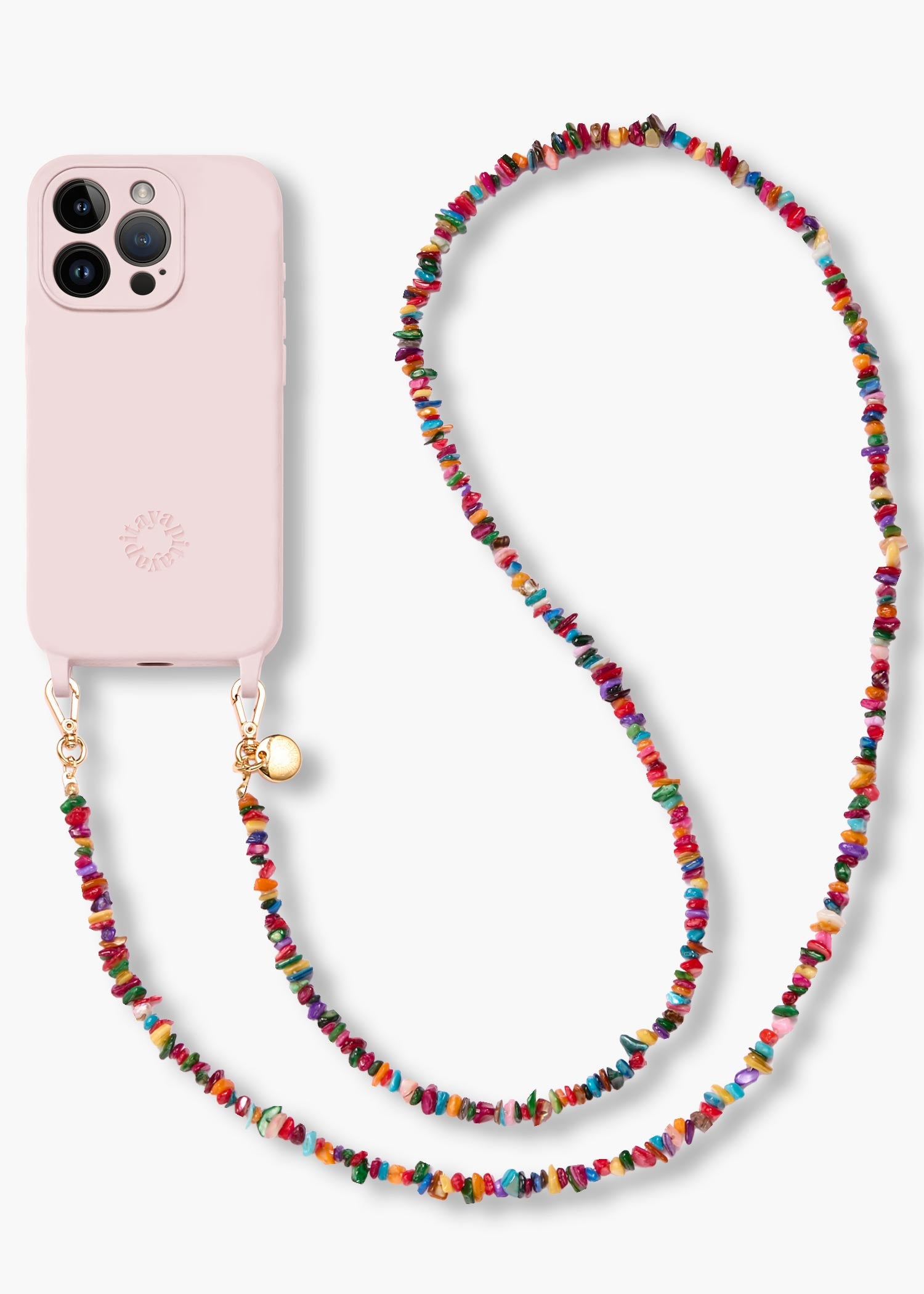 Alça Madrepérolas Coloridas + Case para iPhone