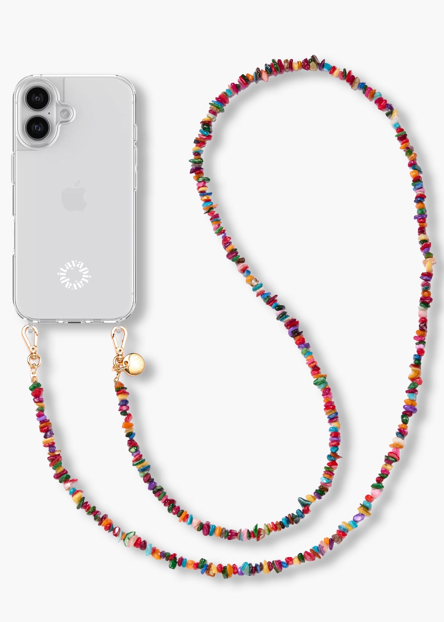 Alça Madrepérolas Coloridas + Case para iPhone