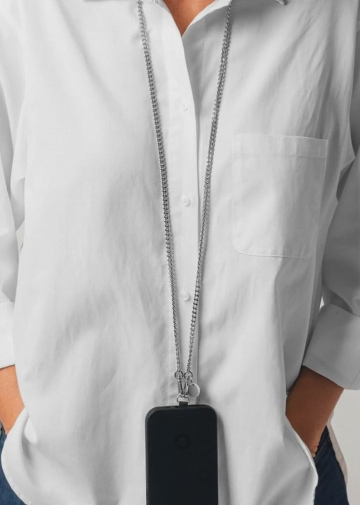 Alça Universal Crossbody Corrente Prata