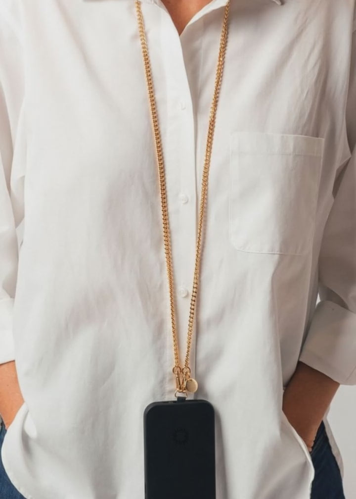 Alça Universal Crossbody Corrente Dourada